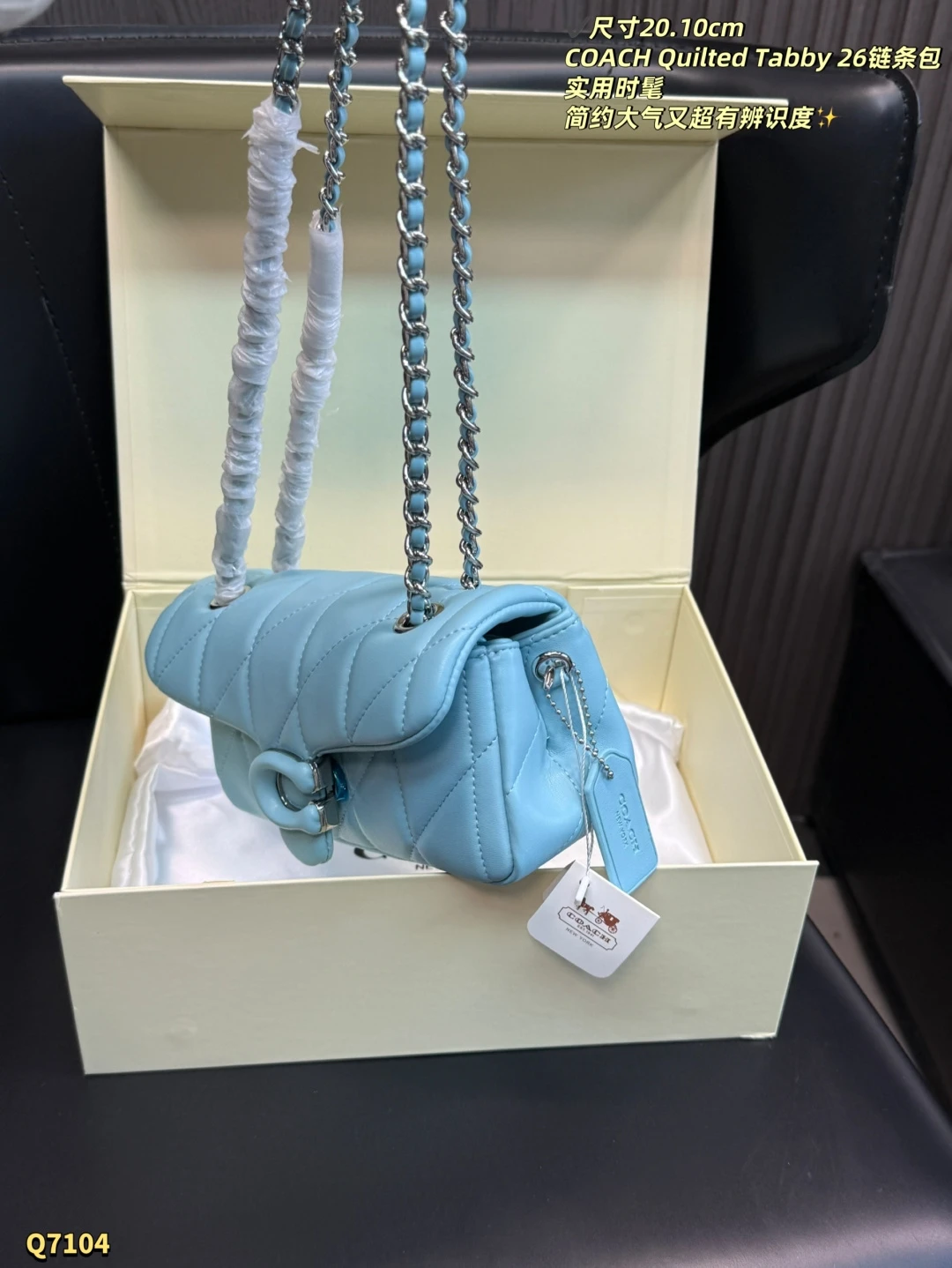COACH Quilted Tabby 20 Chain Bag