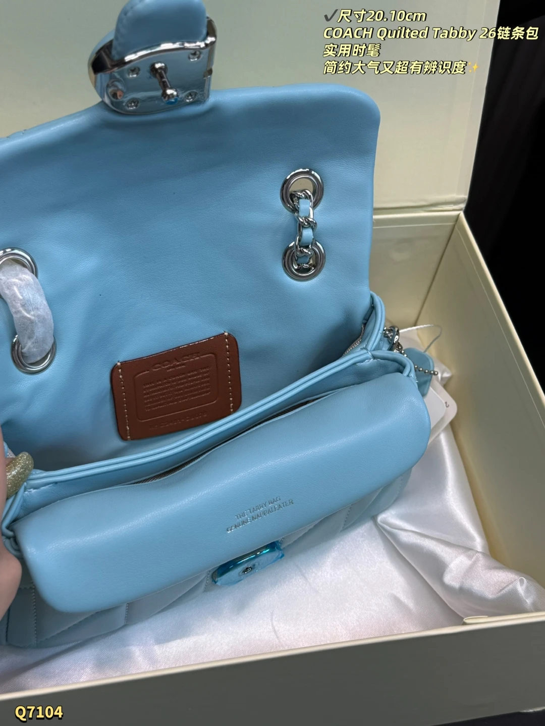 COACH Quilted Tabby 20 Chain Bag