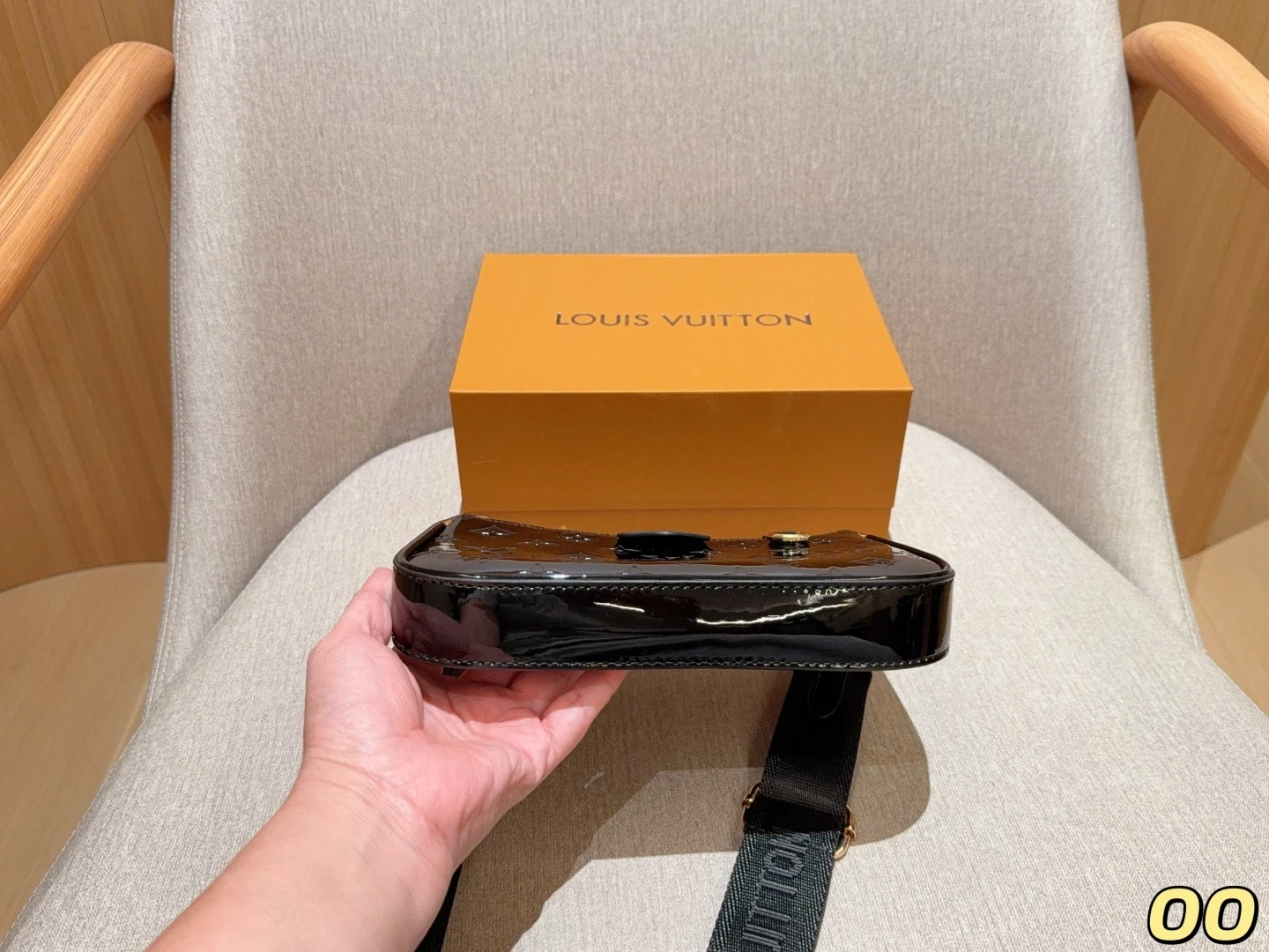 LV Patent Leather Mahjong Bag
