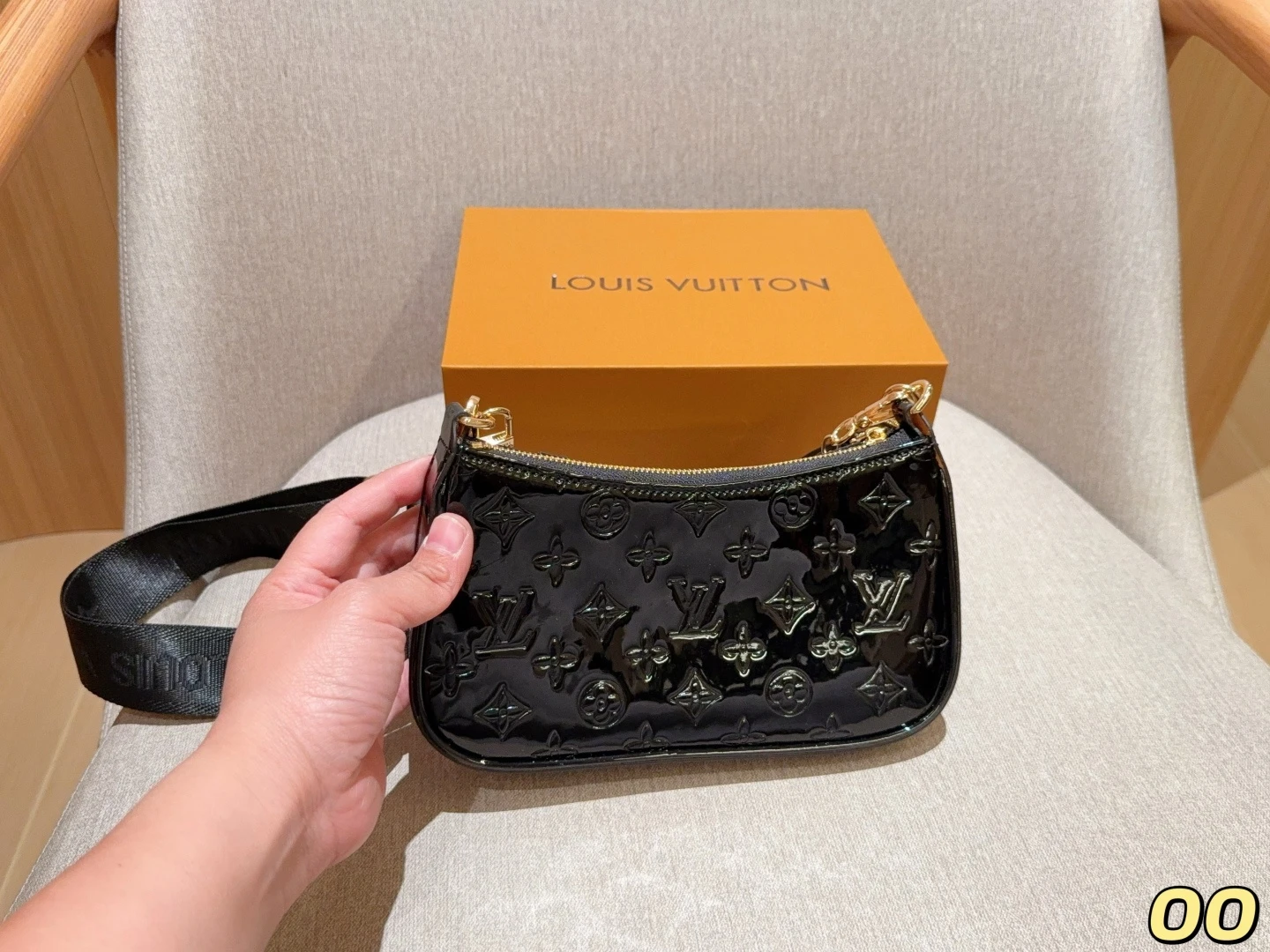 LV Patent Leather Mahjong Bag