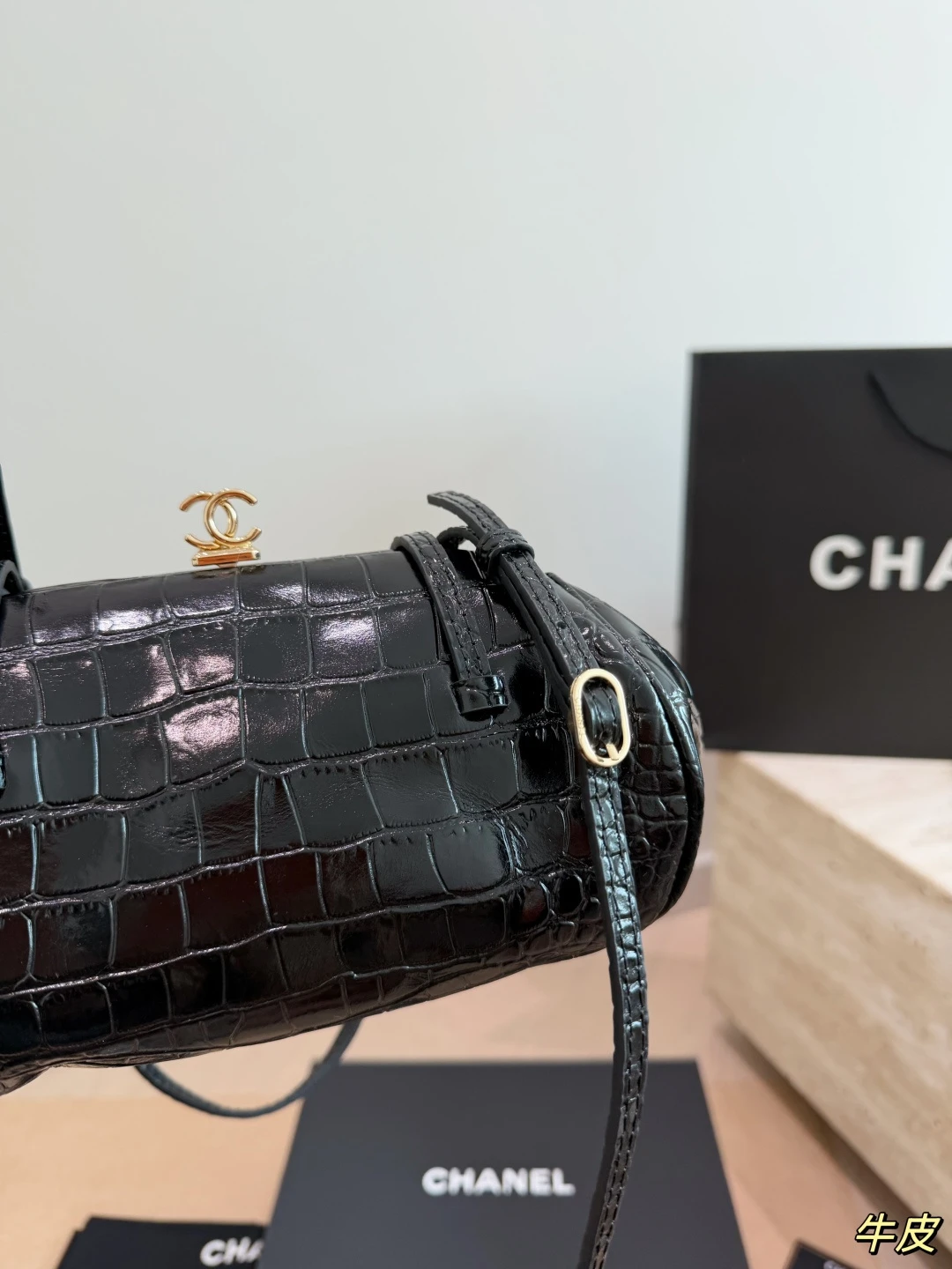 CHANEL26A Crocodile Dinner Bag