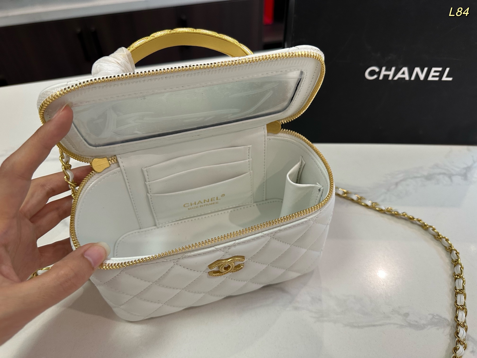 Chanel Handle Cosmetic Bag
