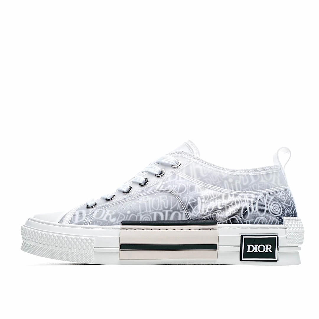 Dior B23 Oblique Slip-on Low Top Sneakers Sheer Print Sneakers
