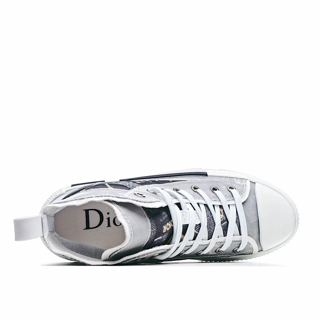 Dior B23 Oblique Slip-on Low Top Sneakers Sheer Print Sneakers