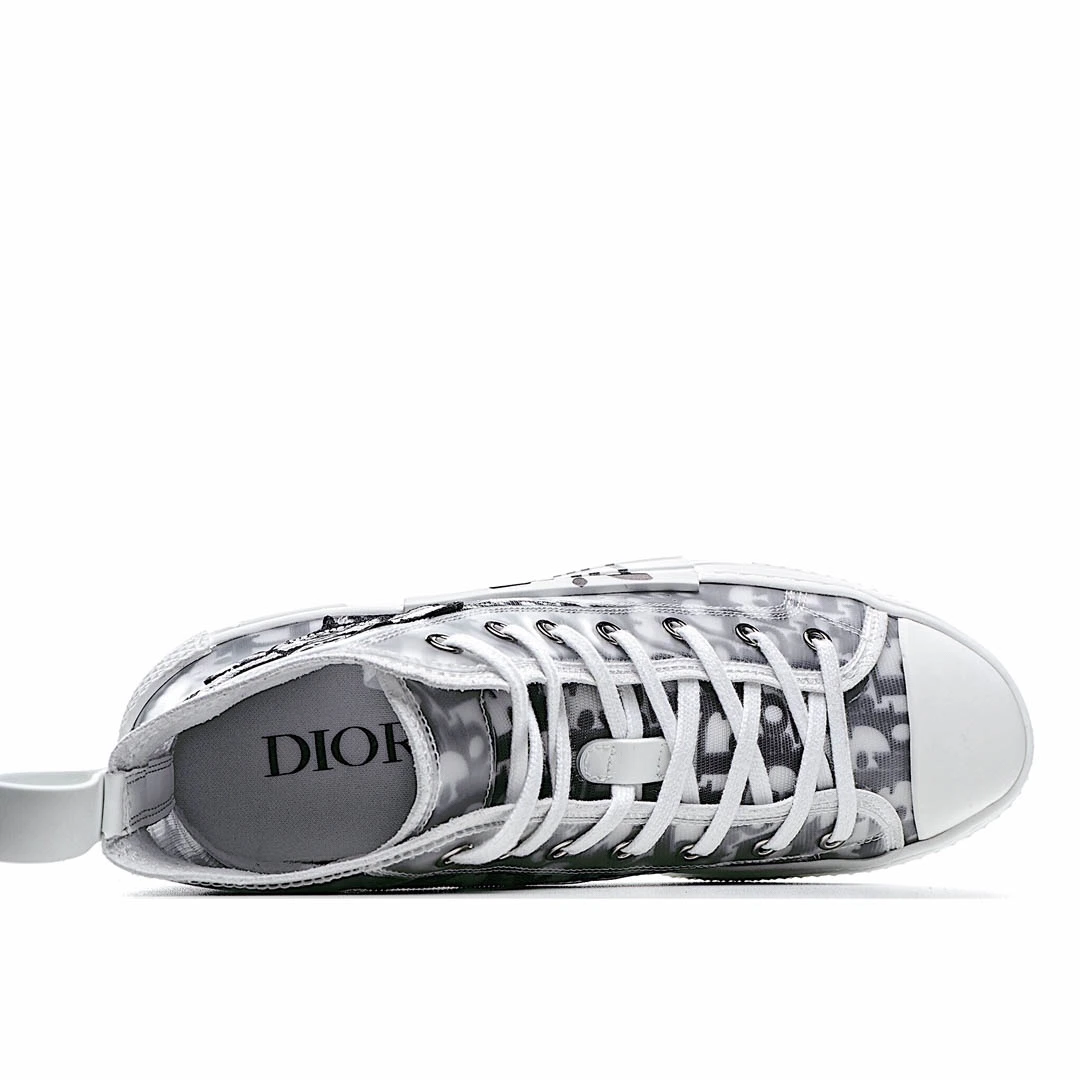 Dior B23 Oblique Slip-on Low Top Sneakers Sheer Print Sneakers