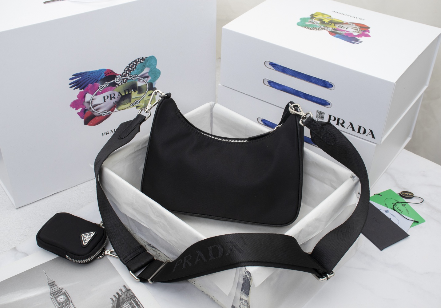 Prada Nylon Hobo Bag