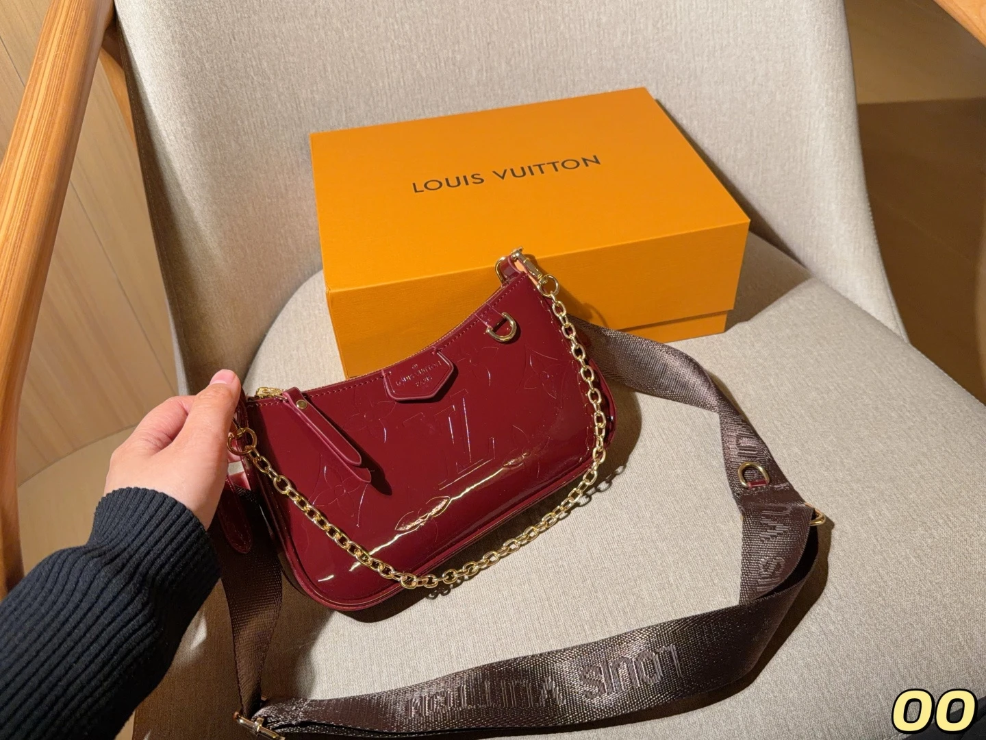 LV Patent Leather Mahjong Bag