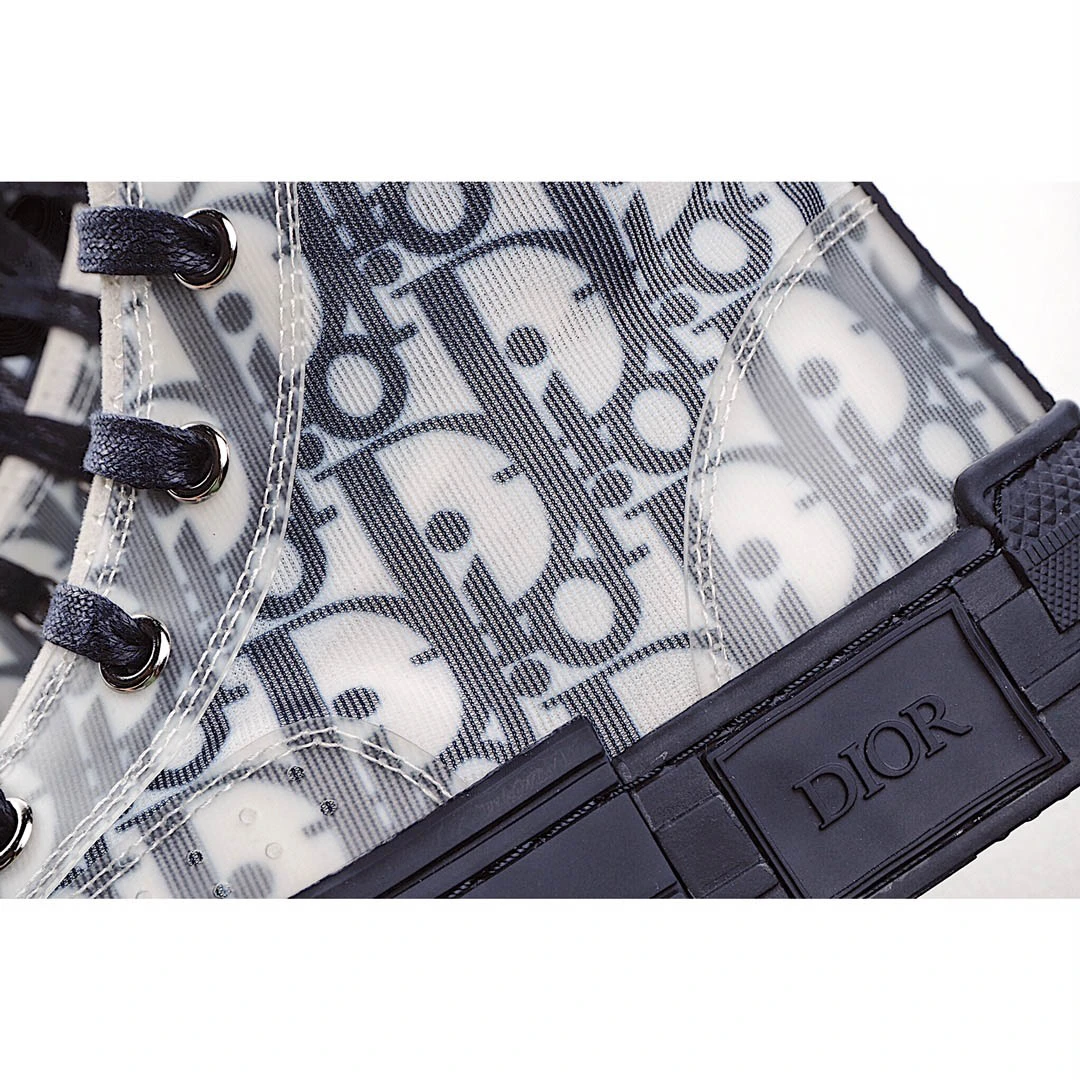 Dior B23 Oblique Slip-on Low Top Sneakers Sheer Print Sneakers