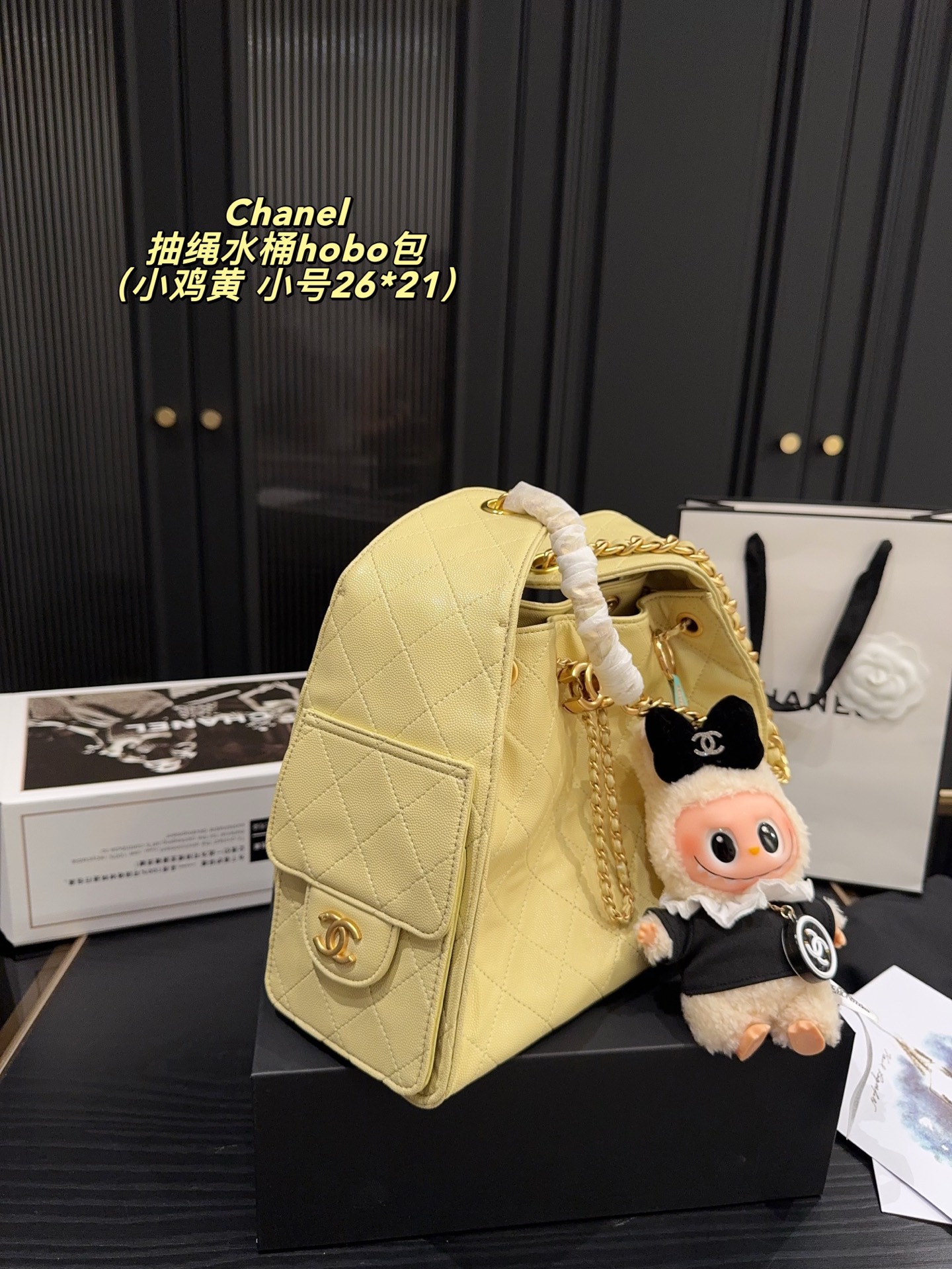Chanel 25 Drawstring bucket hobo bag