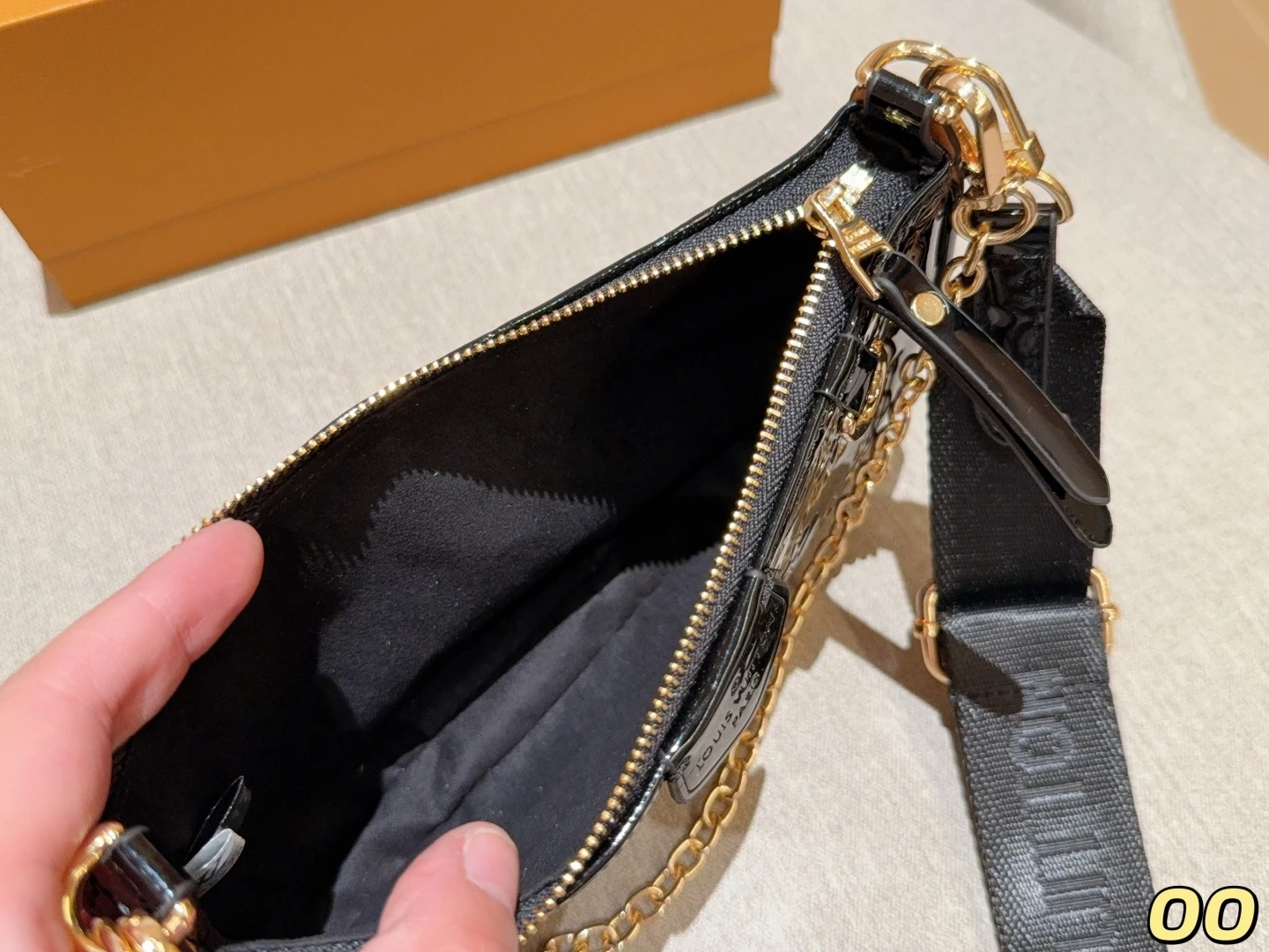 LV Patent Leather Mahjong Bag