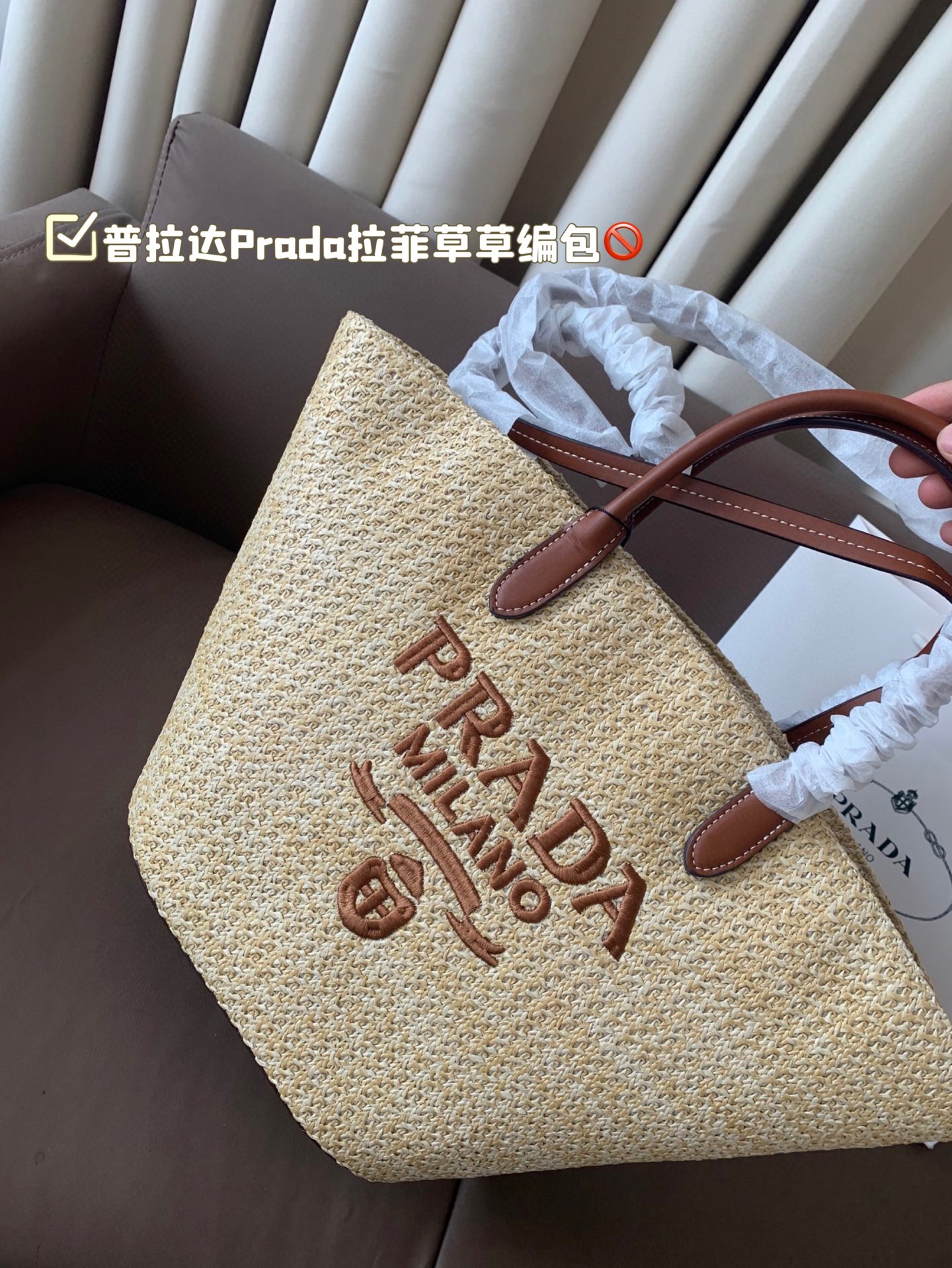 Prada Lafite Grass Woven Bag