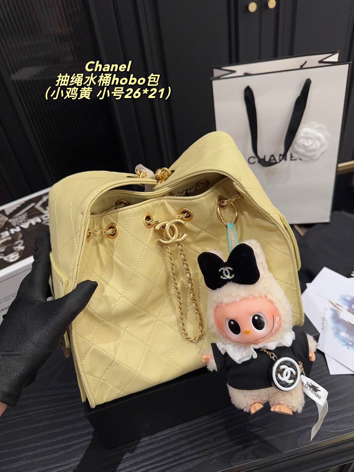 Chanel 25 Drawstring bucket hobo bag