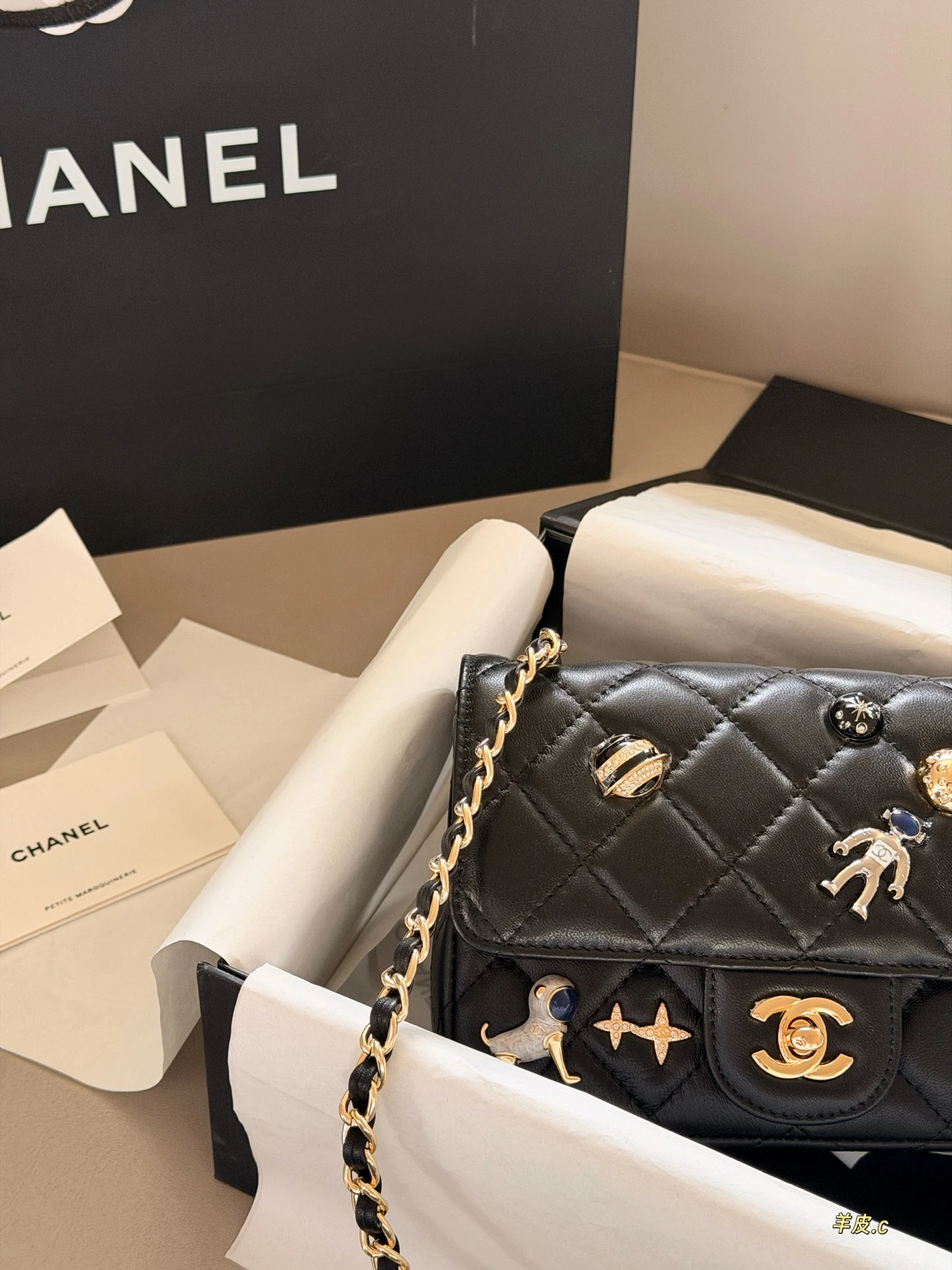 Chanel Spring/Summer 2026 New Arrival CF Bag with Astronaut Badge