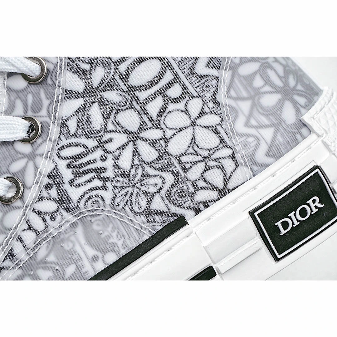 Dior B23 Oblique Slip-on Low Top Sneakers Sheer Print Sneakers