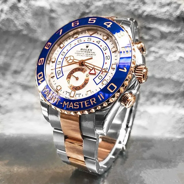 Rolex YACHT-MASTER II--(Rose Gold Strap) 116681-78211