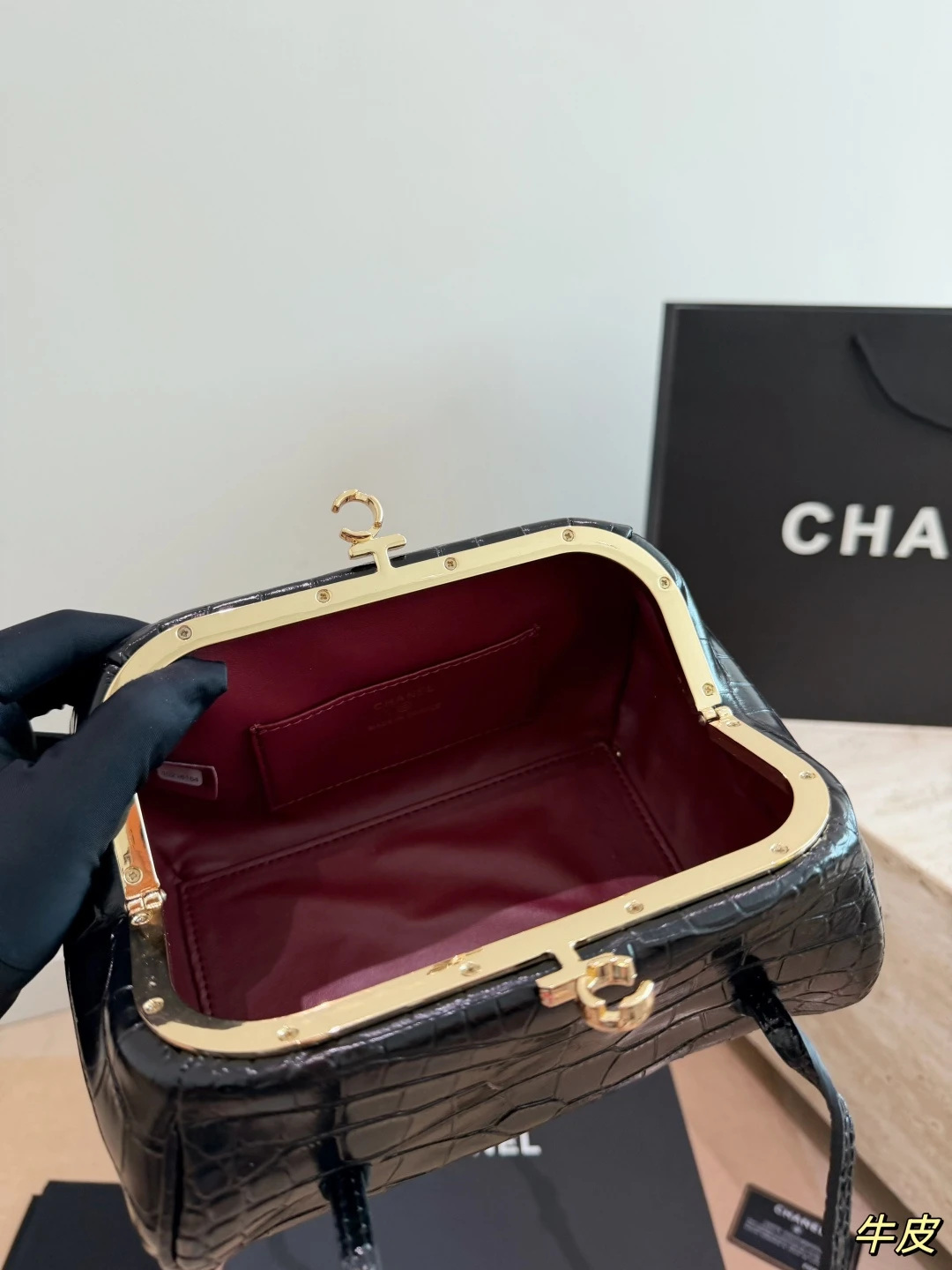 CHANEL26A Crocodile Dinner Bag