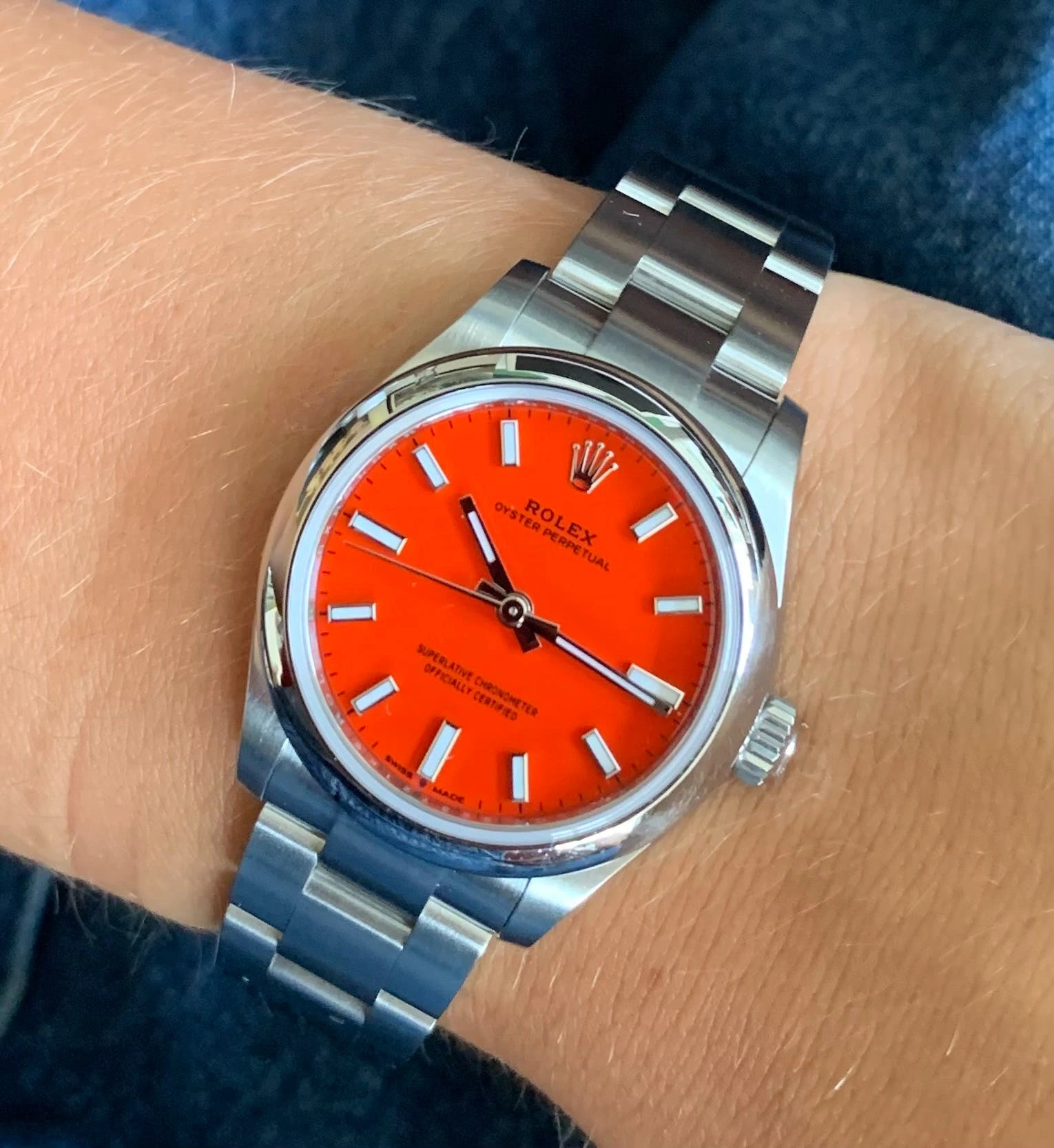 OYSTER PERPETUAL 124300 Series(orange)