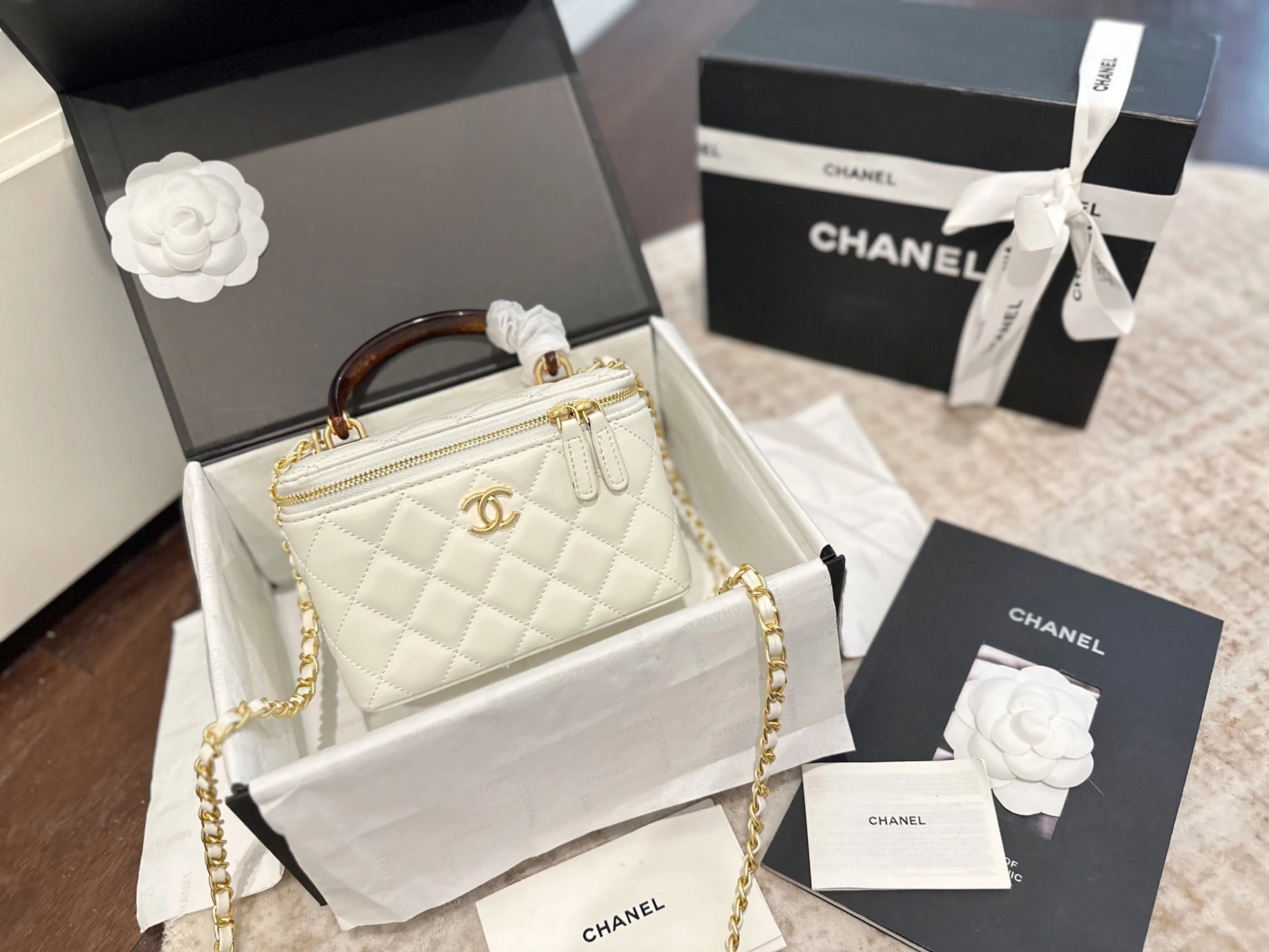 Chanel Acrylic Handle Vanity Box