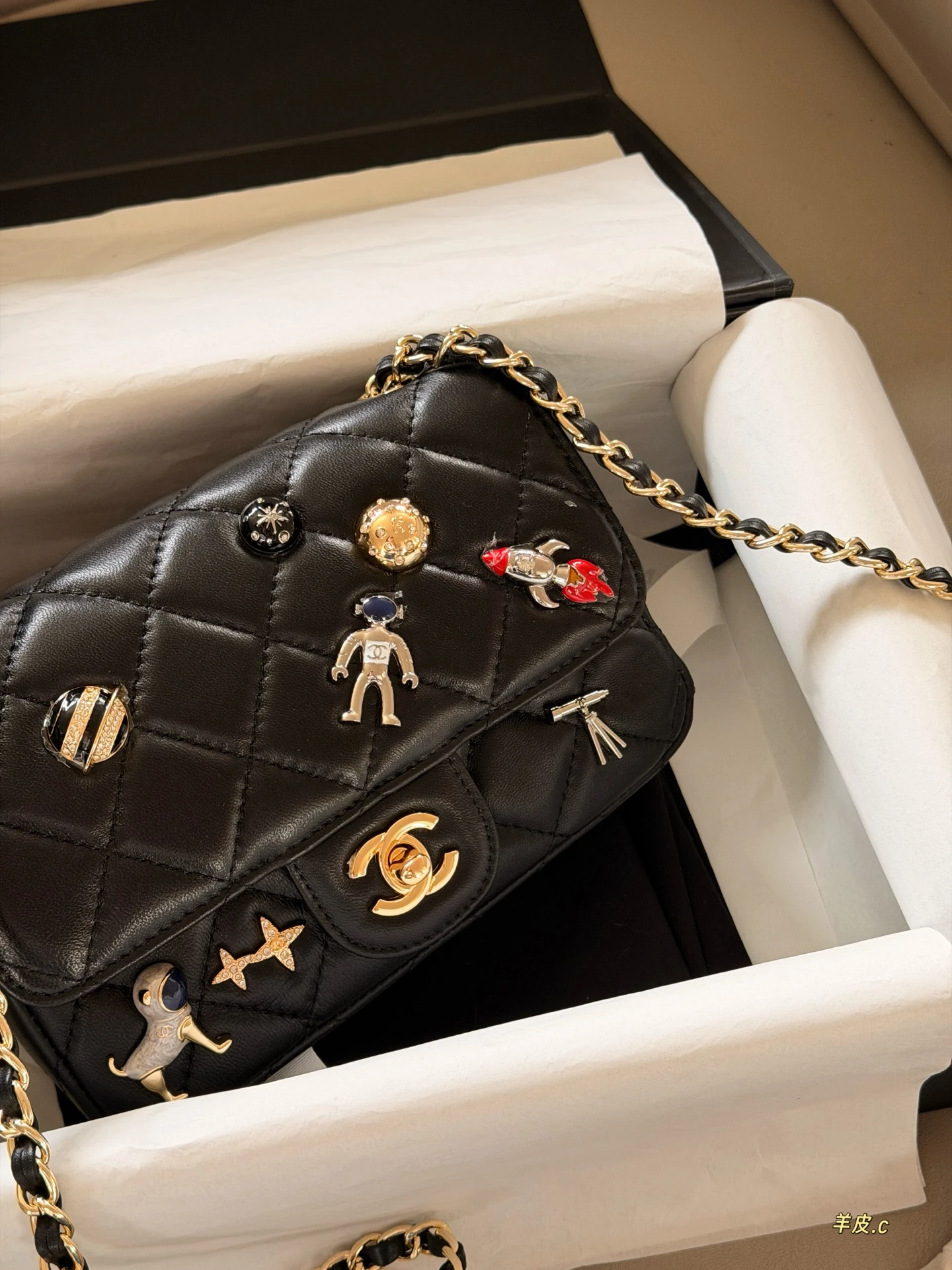 Chanel Spring/Summer 2026 New Arrival CF Bag with Astronaut Badge