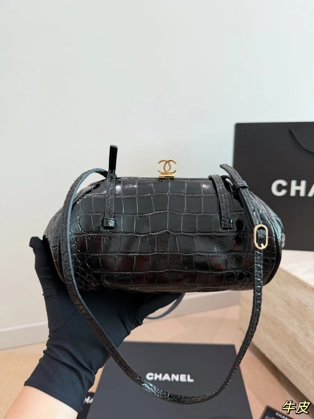 CHANEL26A Crocodile Dinner Bag