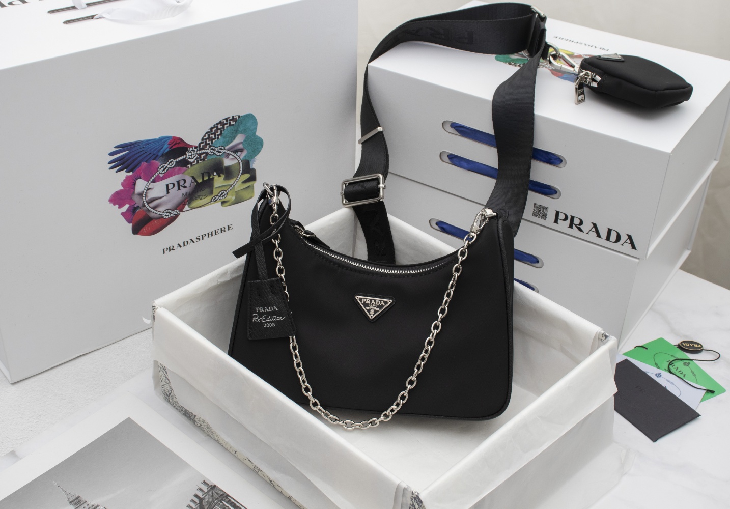 Prada Nylon Hobo Bag