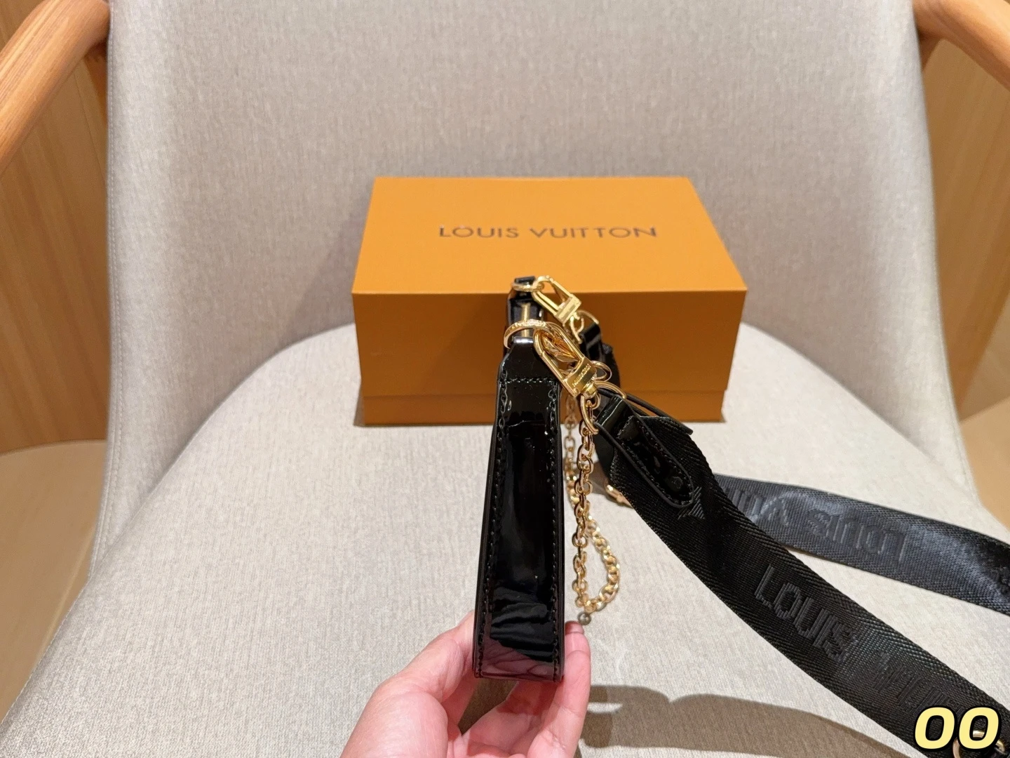 LV Patent Leather Mahjong Bag
