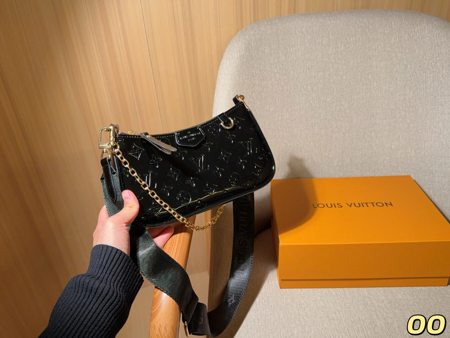 LV Patent Leather Mahjong Bag
