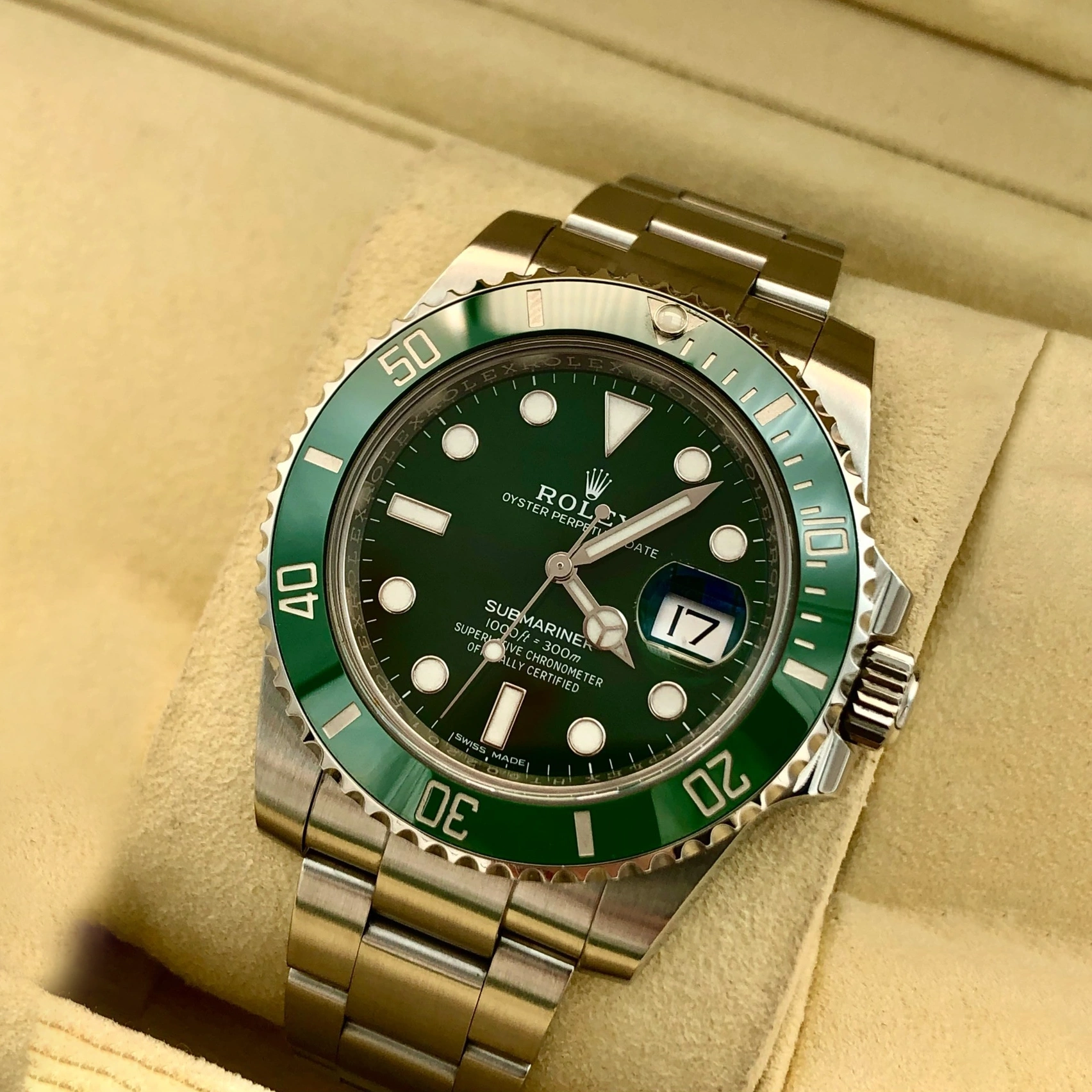 Rolex Submariner 116610LV-0002 Black Disk Watch (Green Water Ghost)