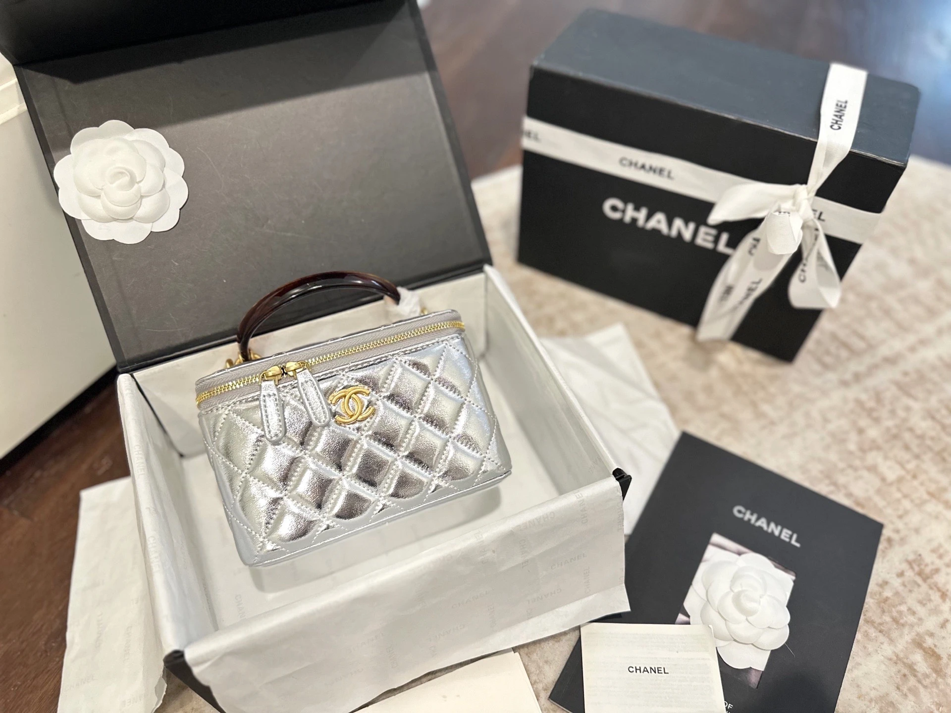 Chanel Acrylic Handle Vanity Box