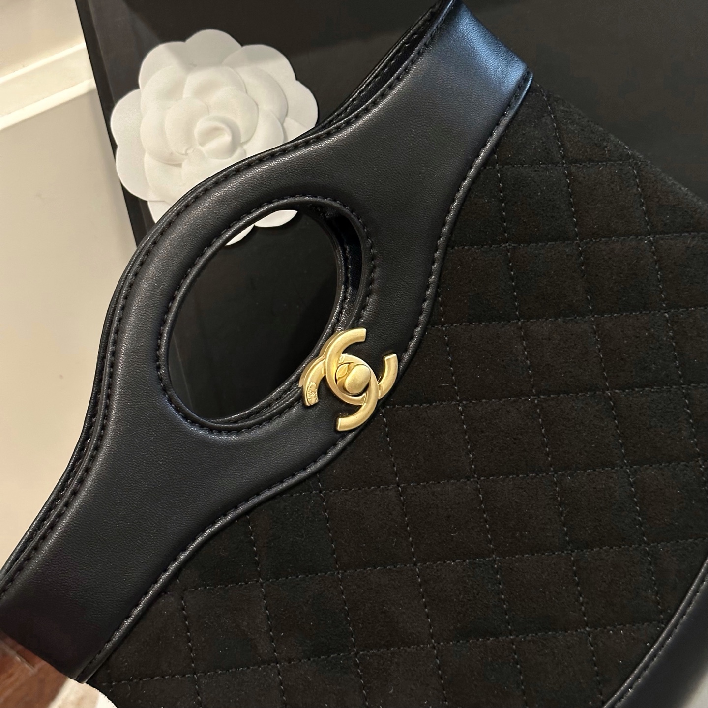 CHANEL Suede Chain Bag