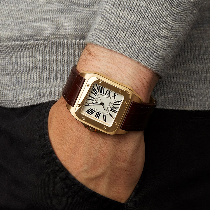 CARTIER santos 18kt Yellow Gold Men's WatchItem -W20071Y1