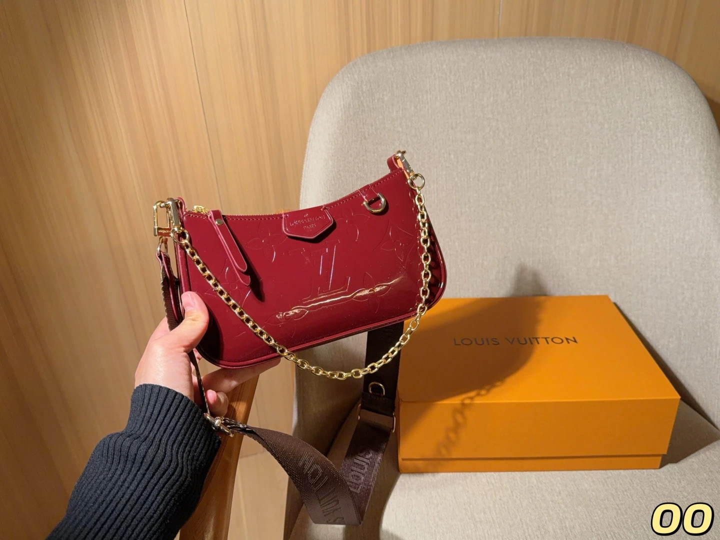 LV Patent Leather Mahjong Bag
