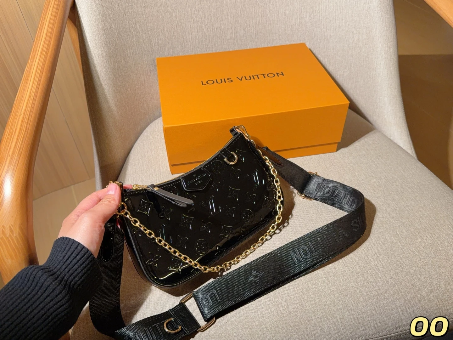LV Patent Leather Mahjong Bag