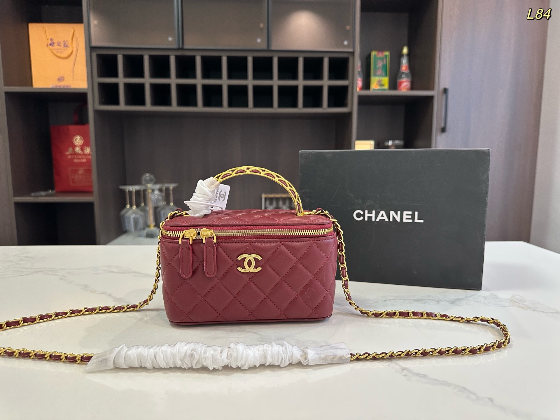 Chanel Handle Cosmetic Bag