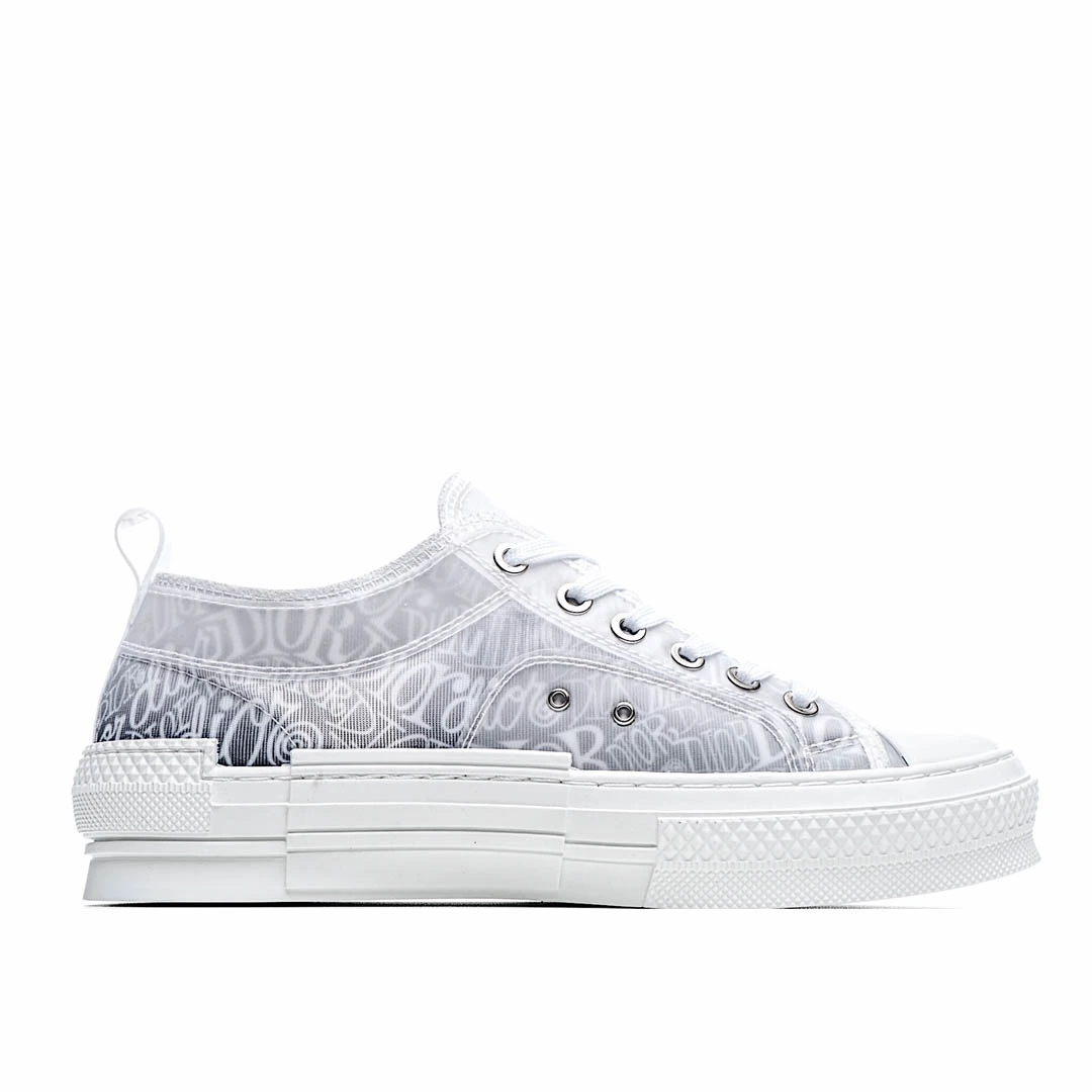 Dior B23 Oblique Slip-on Low Top Sneakers Sheer Print Sneakers