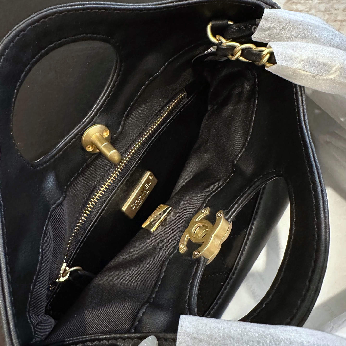 CHANEL Suede Chain Bag