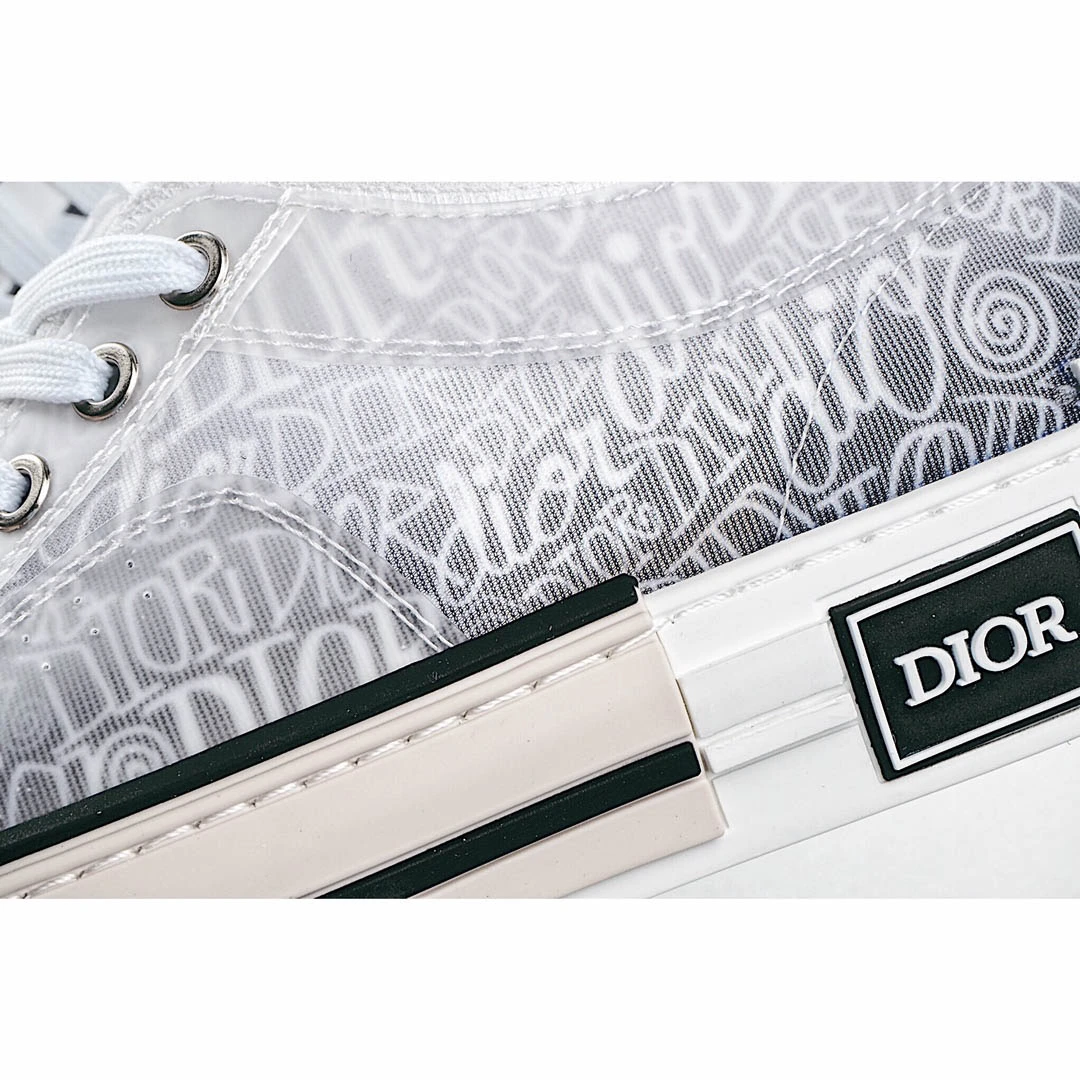 Dior B23 Oblique Slip-on Low Top Sneakers Sheer Print Sneakers