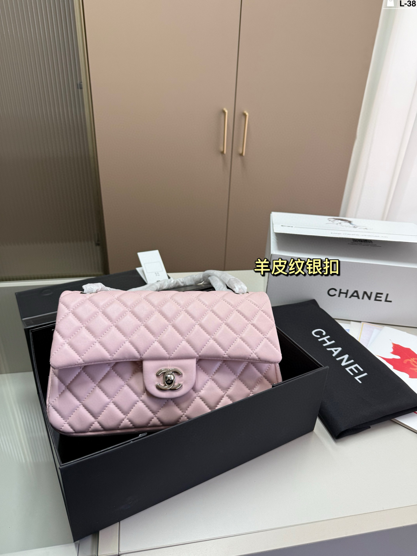 Chanel Classic Flat 25 Sliver