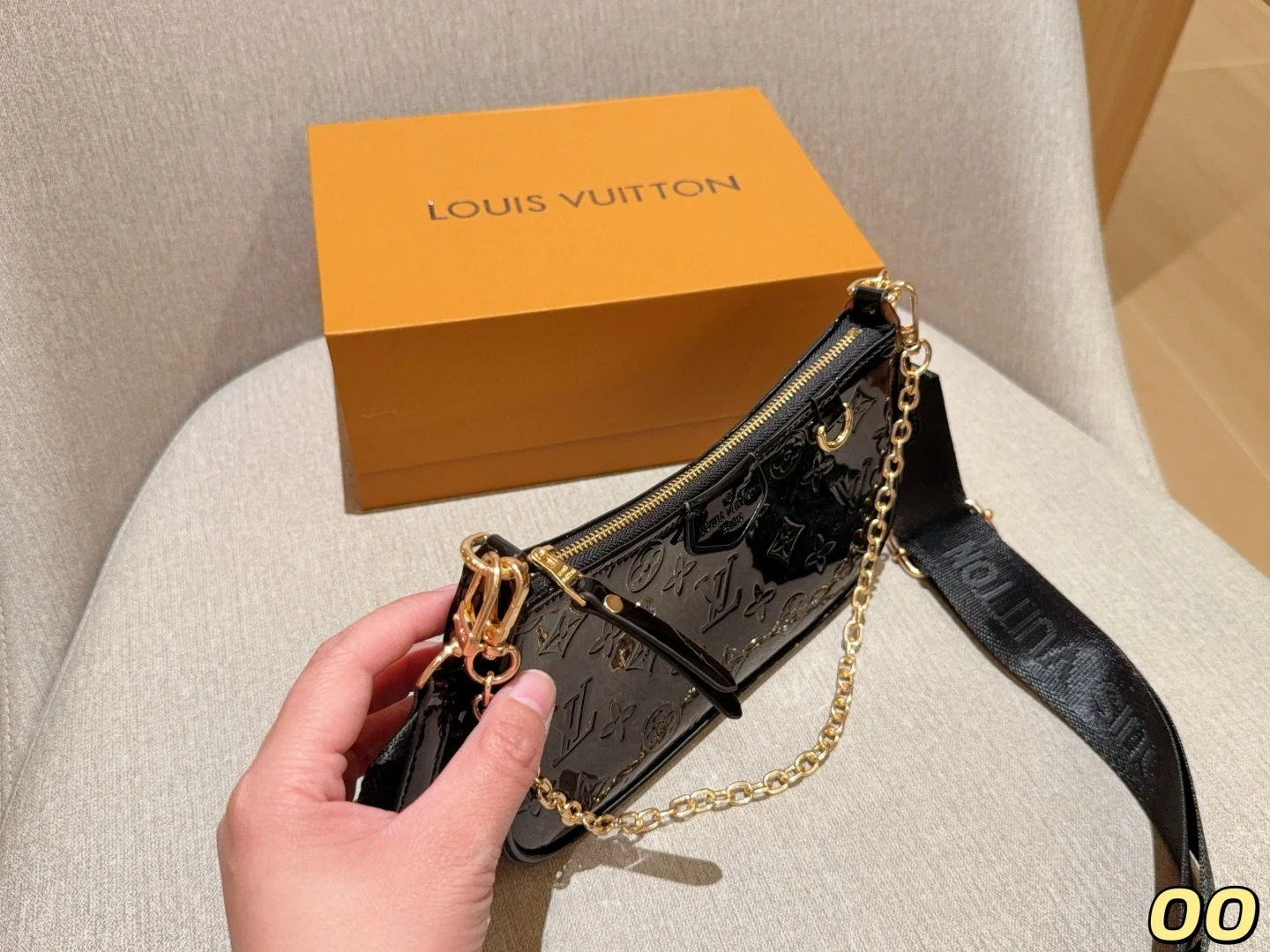 LV Patent Leather Mahjong Bag