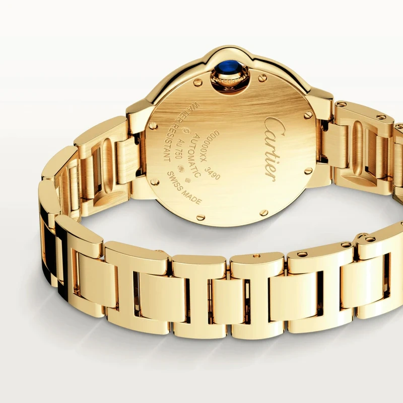 BALLON BLEU DE CARTIER WATCH 36 mm, mechanical movement with automatic winding, yellow gold
