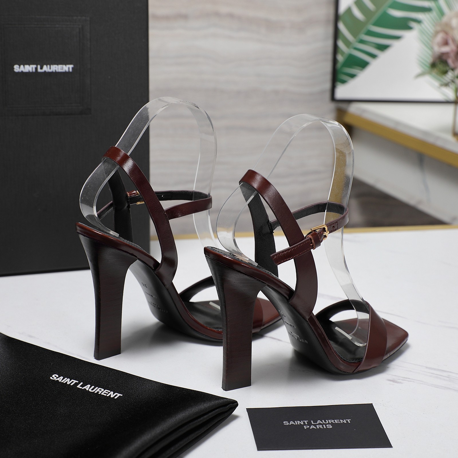 YSL Single-strap high-heeled sandals