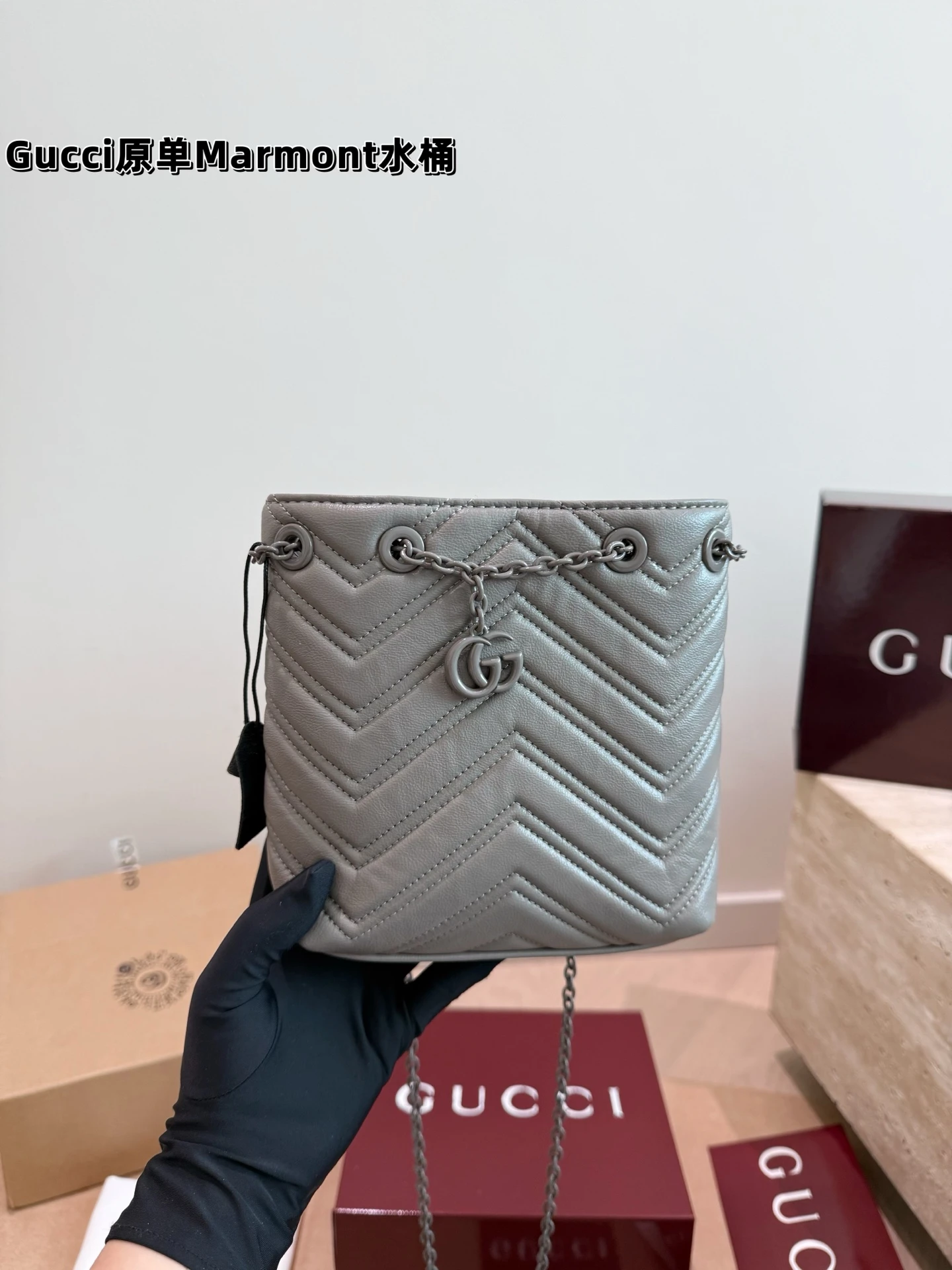 Gucci Soft Marmont Bucket Bag