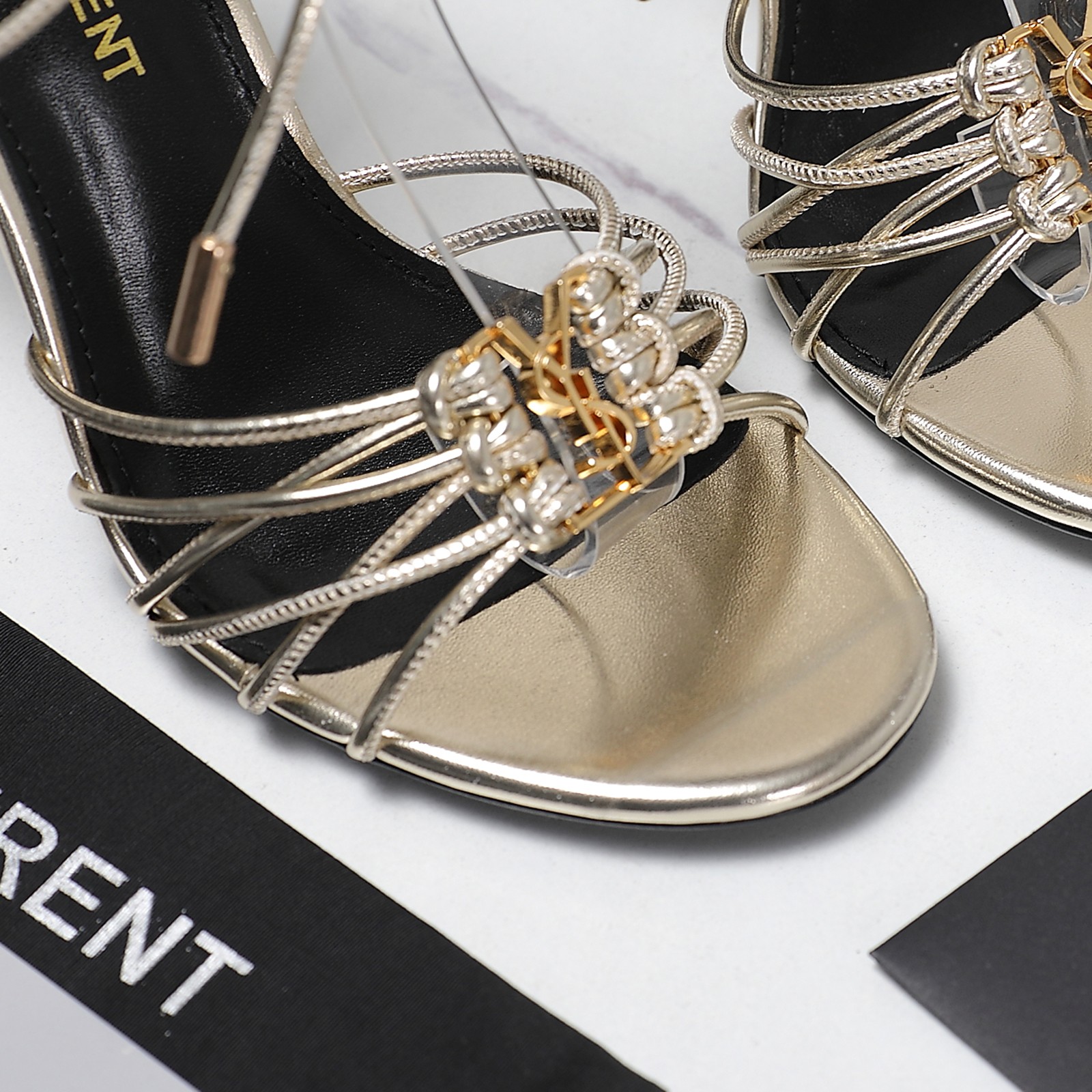 YSL high-heeled strappy sandals