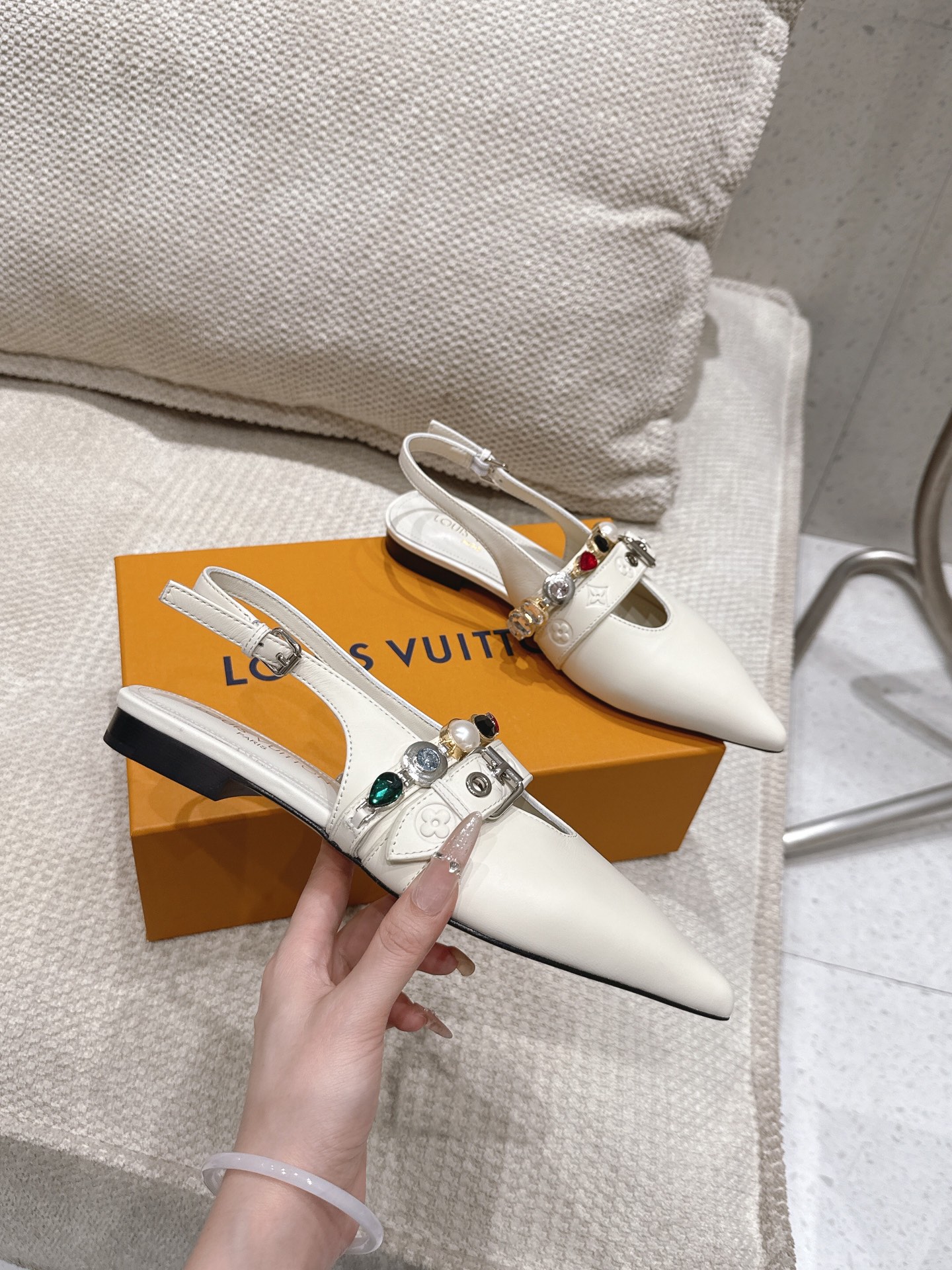 LV Vibe open-back Flat heels