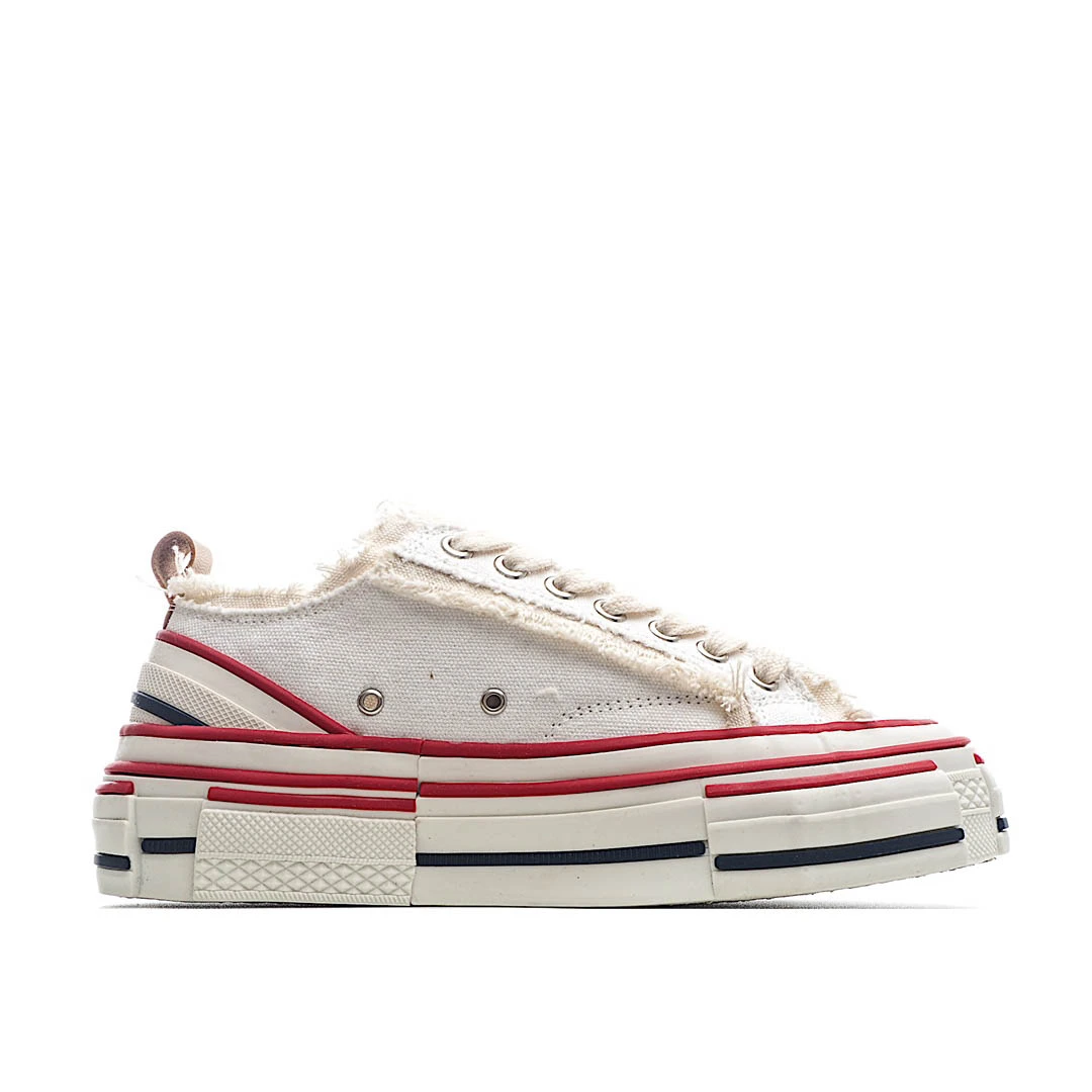 x VESSEL GOP Low canvas vulcanized sneakers