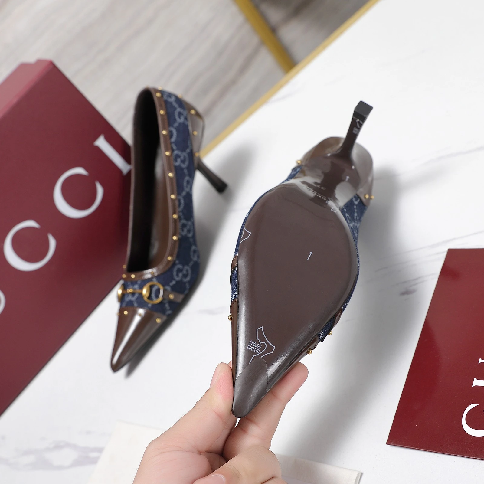 Gucci Horsebit and Stud High-Heeled Shoes