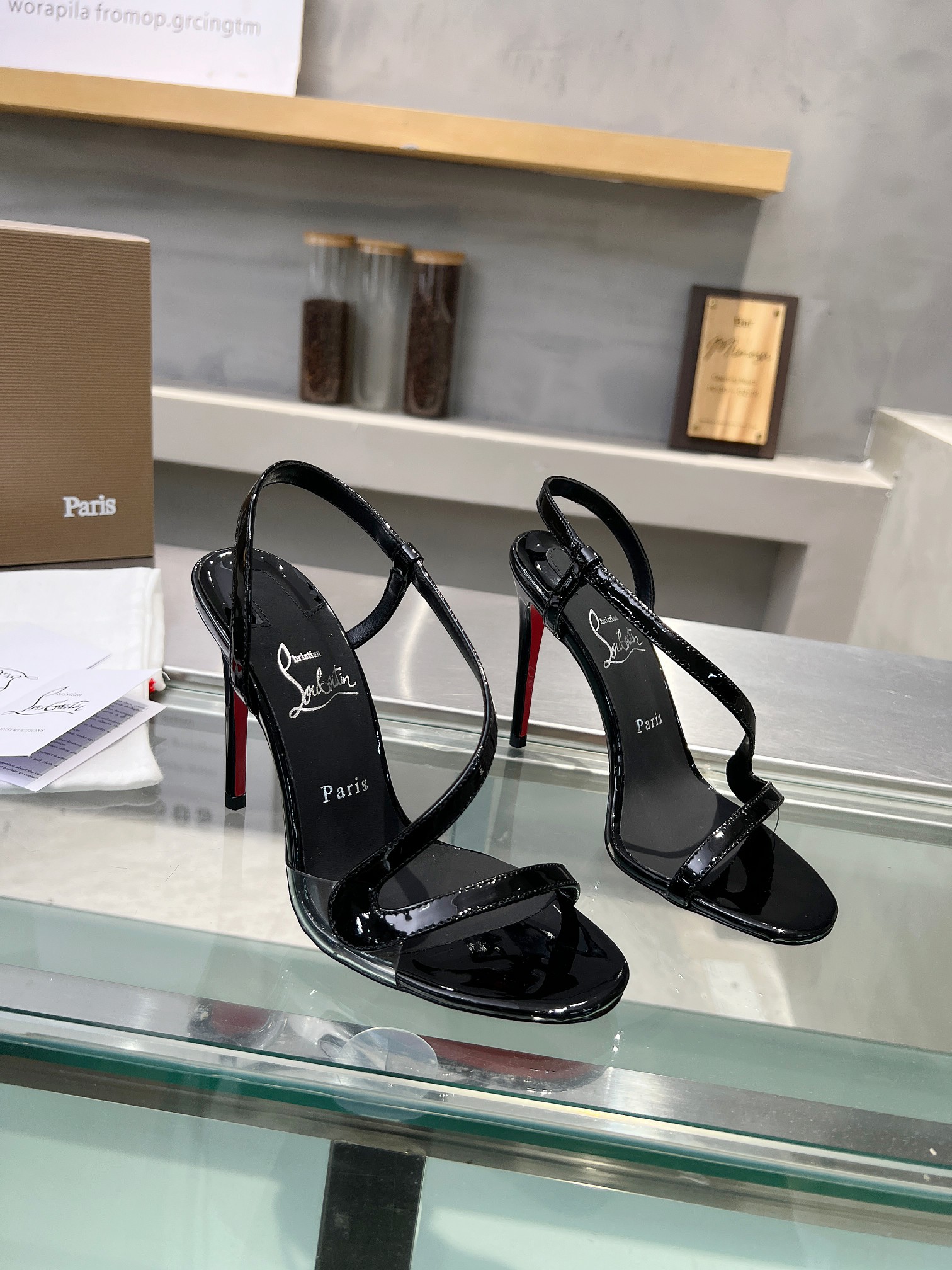 Christian Louboutin red-soled high-heeled sandals