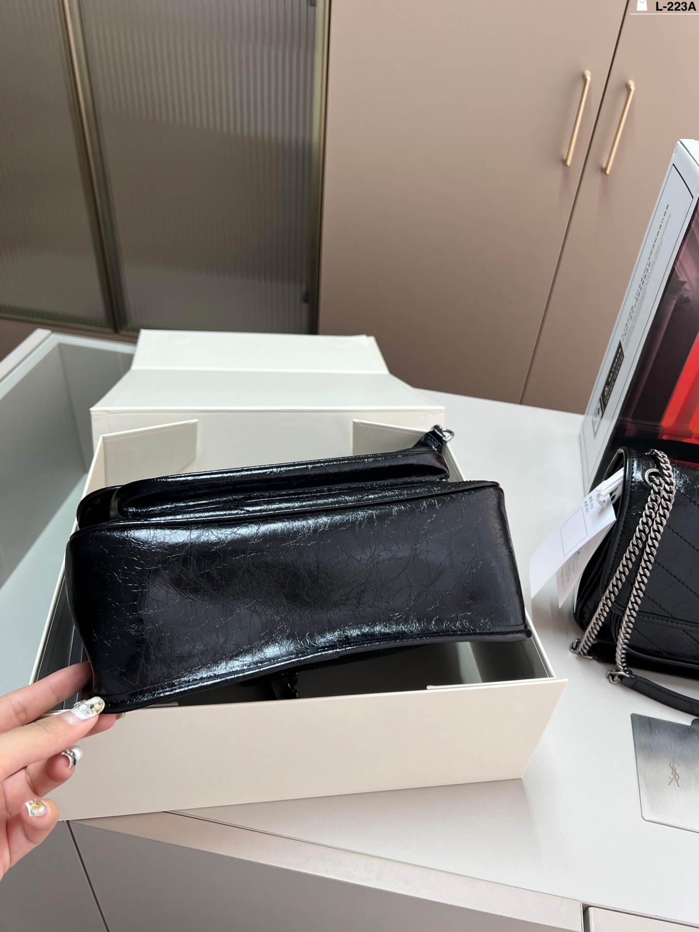 YSL Niki Shoulder Bag Paired With A Mirror
