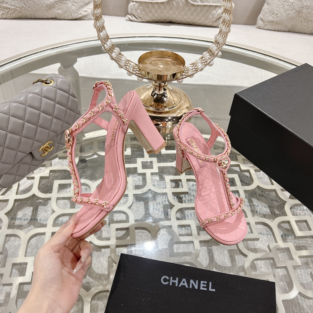 Chanel 25S Chain High Heels Sandals