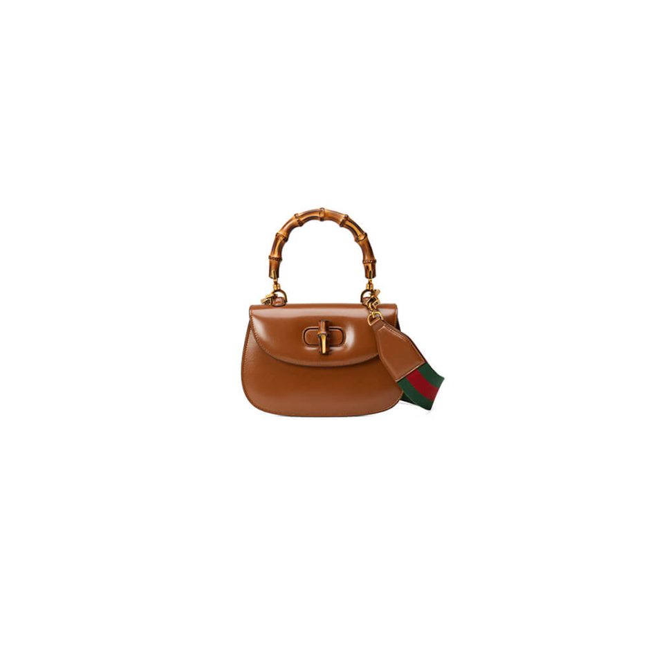 GUCCI BAMBOO 1947 JUMBO GG SMALL TOP HANDLE BAG